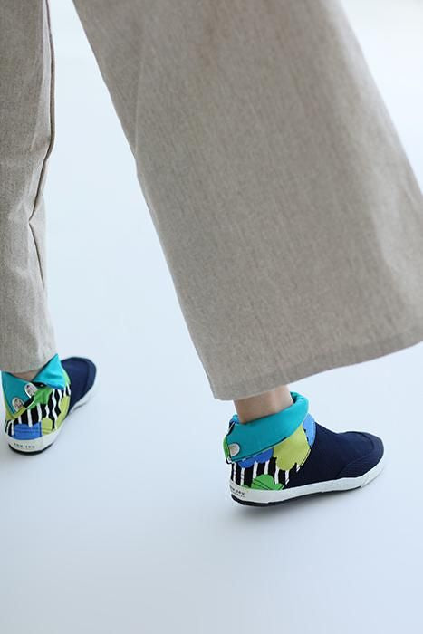 塔布圆形杰作塔比蒂/布草天空玫瑰(nunoshiba sorabara)x sashiko indigo