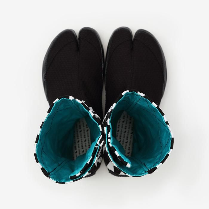 【net限定20%OFF】貼付棟梁地下足袋 10枚小鉤/紙吹雪×さしこ 濡羽色2