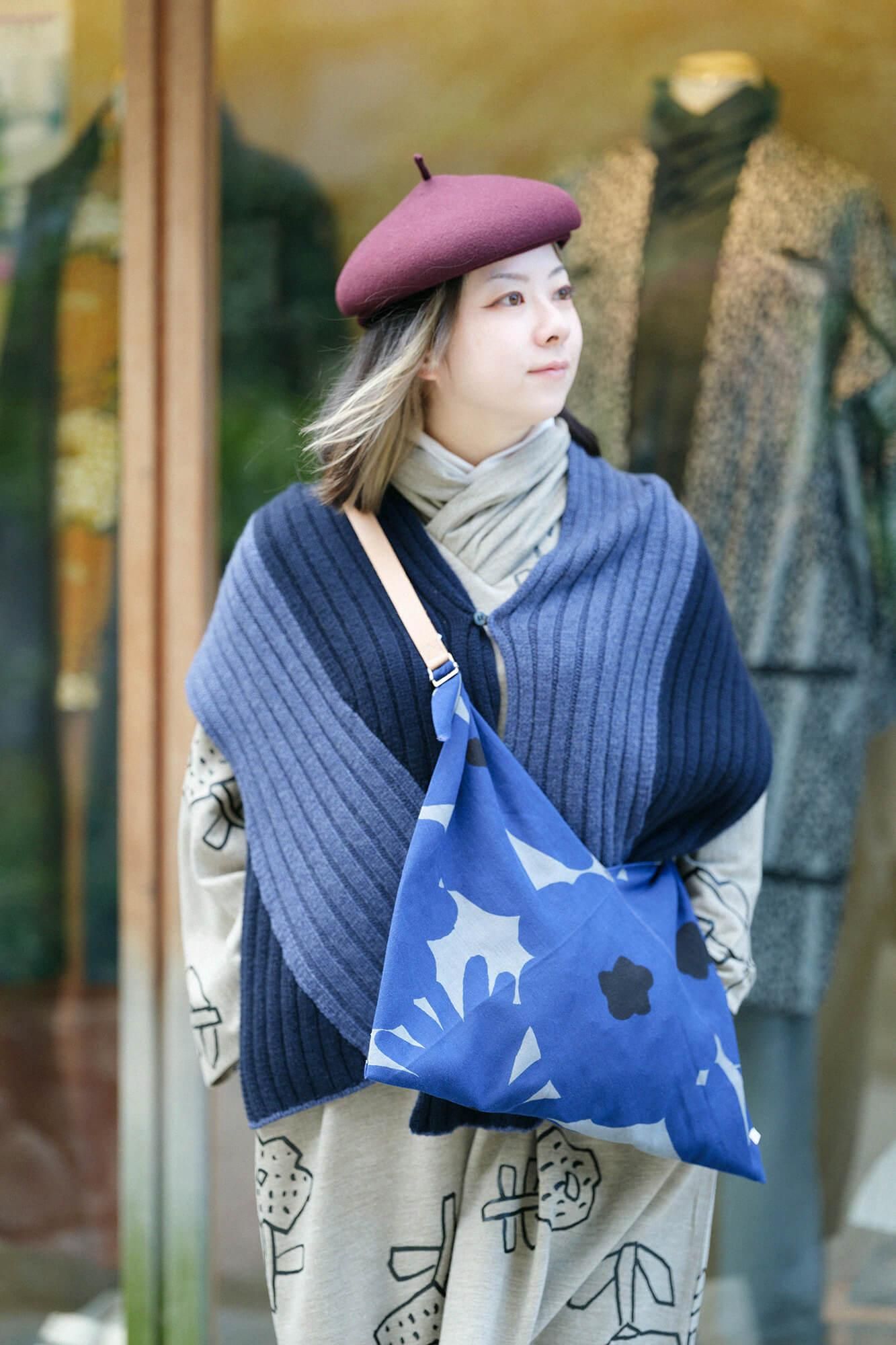 Isemomen Cotton Eco Bag / Oraka Grayish Blue