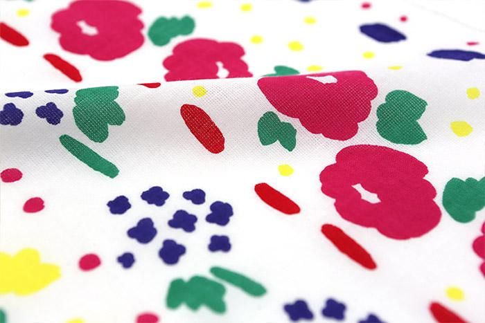 ISE Cotton Textile Tenugui (Hime longueur) / décoration de fleurs