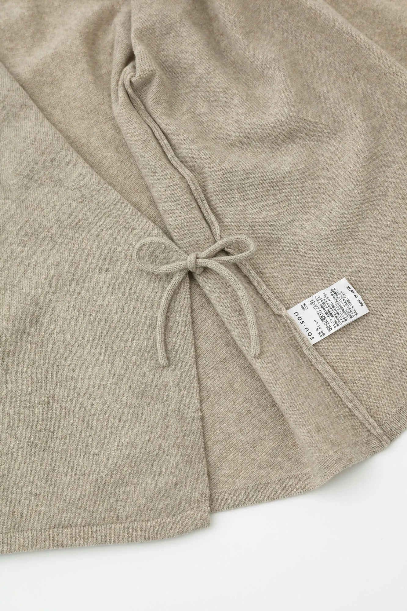 SOU・SOU×ALPHA 羊絨雙色袖和裝針織衫/亞麻衣身