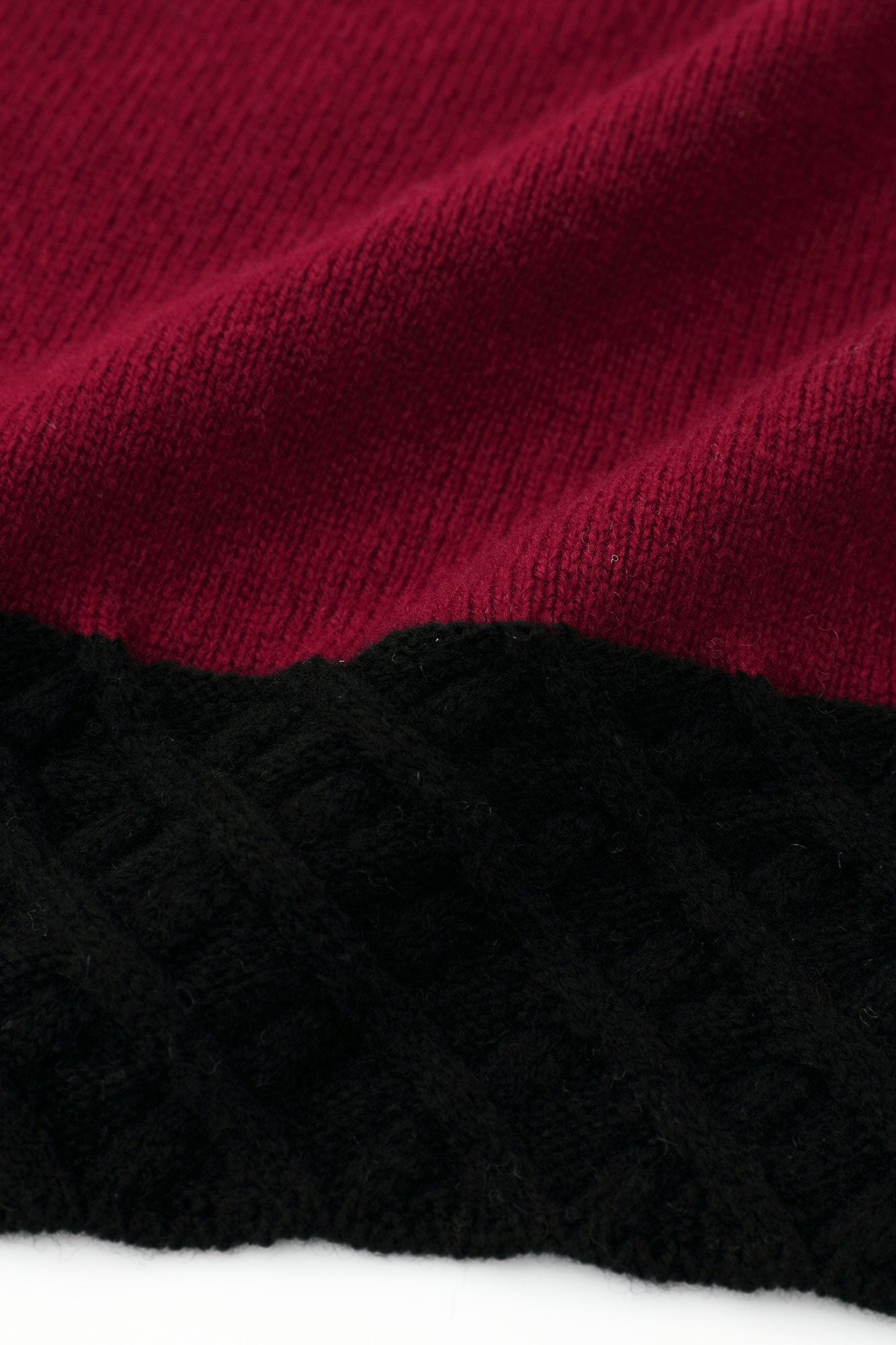 SOU・SOU×ALPHA 小羊毛 朝服背心/胭脂紅×黑色