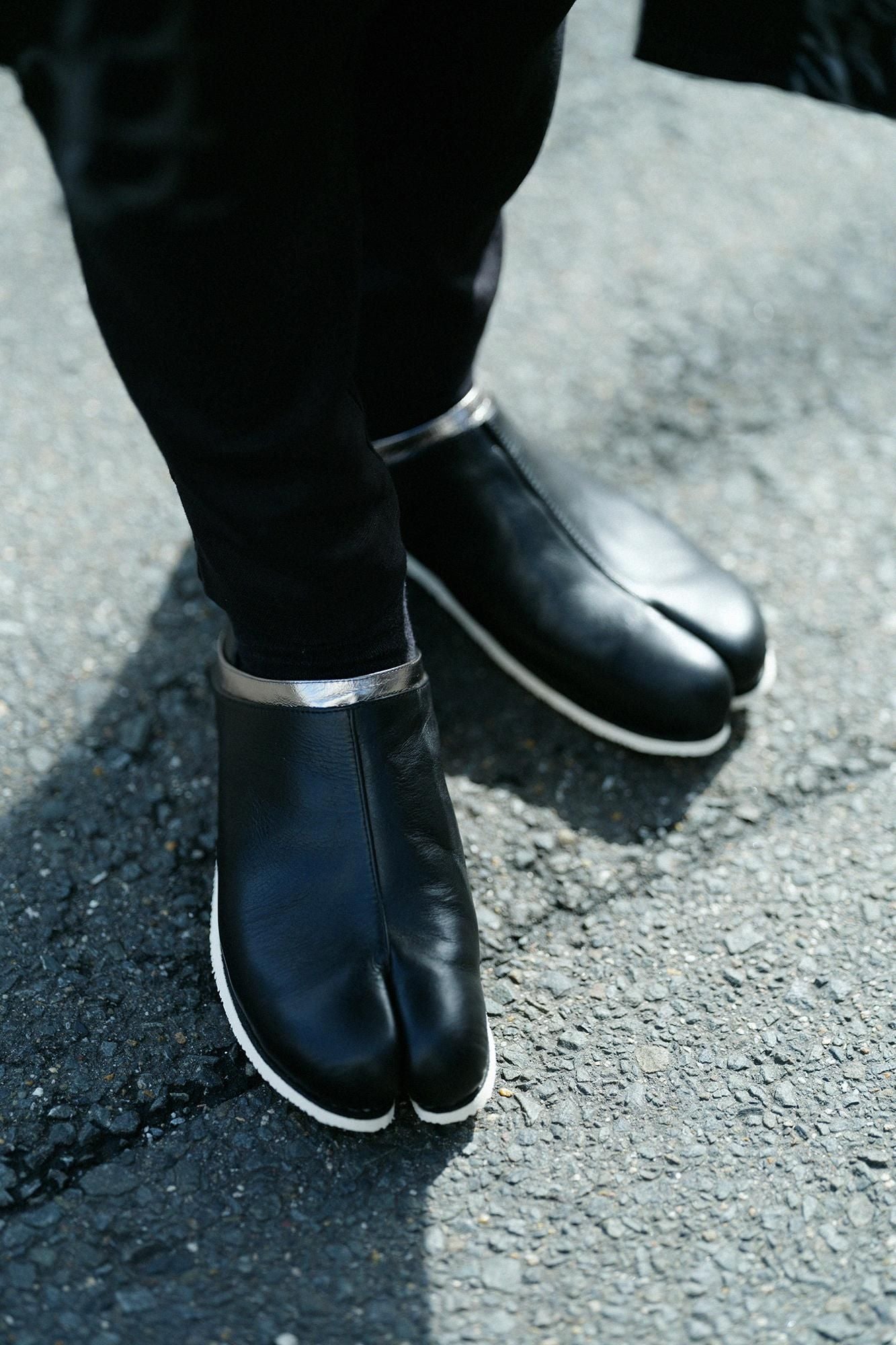 踵單皮 SOU・SOU傾衣×吉靴房 /黑色 【※約需8個月送達】