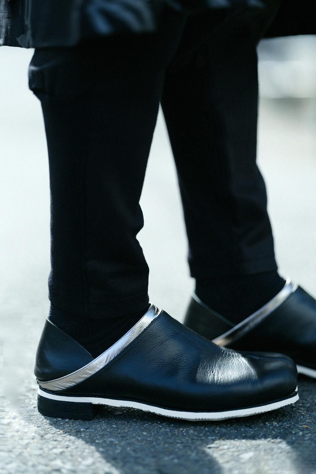 踵單皮 SOU・SOU傾衣×吉靴房 /黑色 【※約需8個月送達】