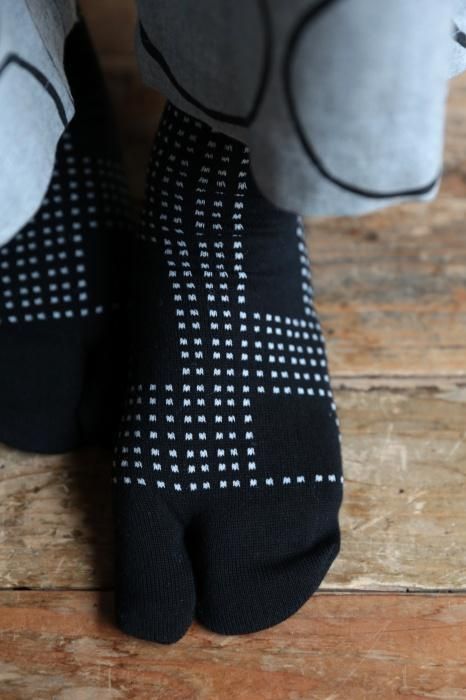 足袋下(普通丈)/影 濡羽色(ぬればいろ) 【男・女性用】