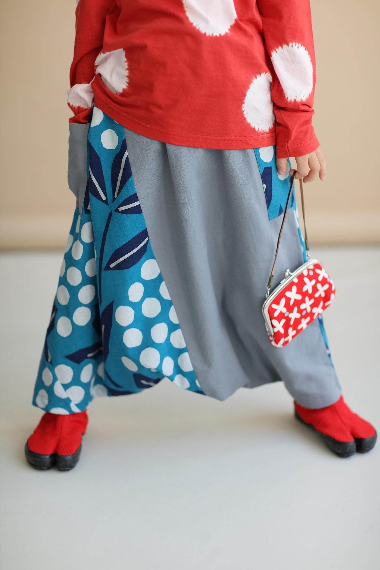 12号帆布软(NAN)硬币开口(父母和孩子) / suzushirogusa小猩红色