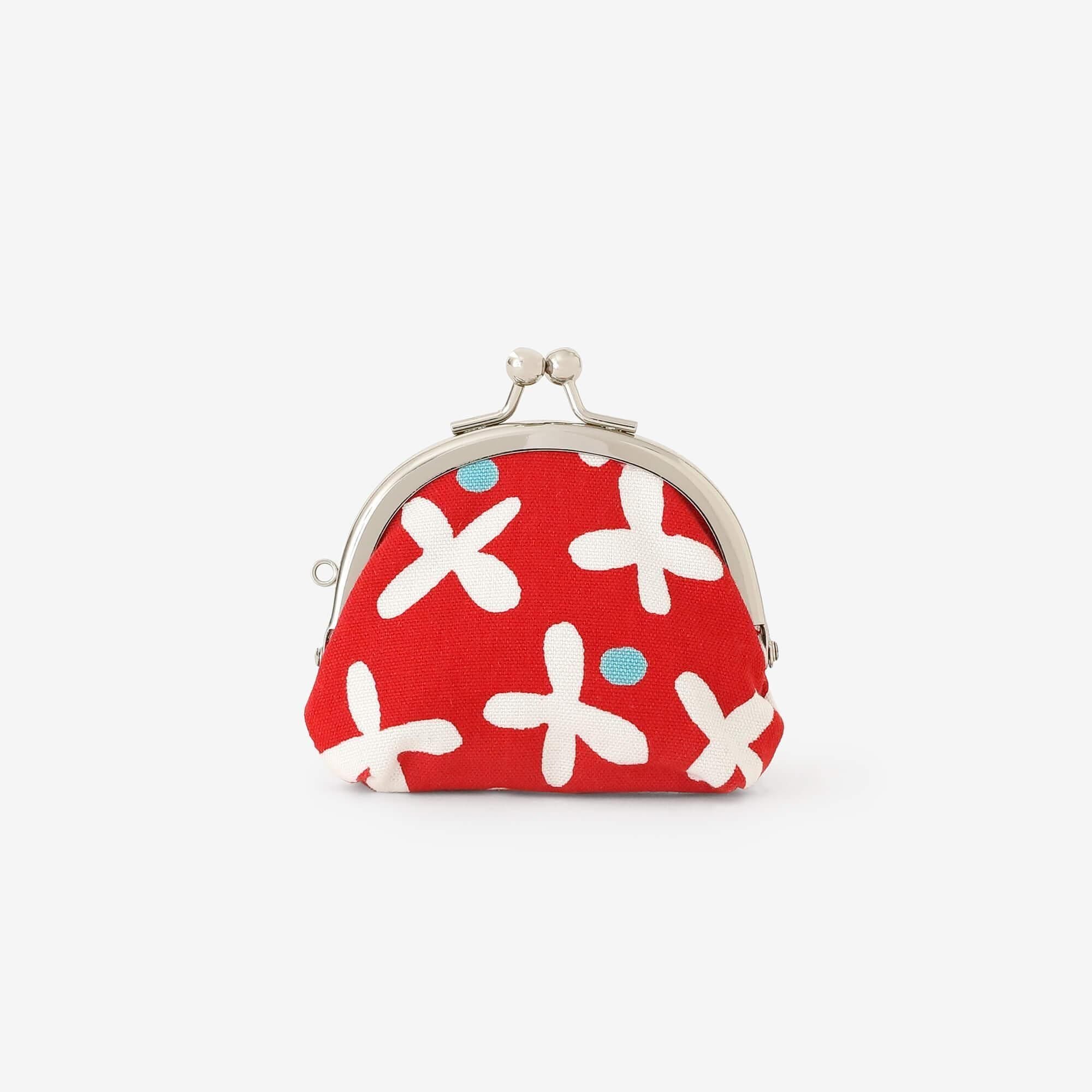 No.12 Soft Canvas Gamaguchi Clasp Purse(Small)/ Suzushiroso Small Red