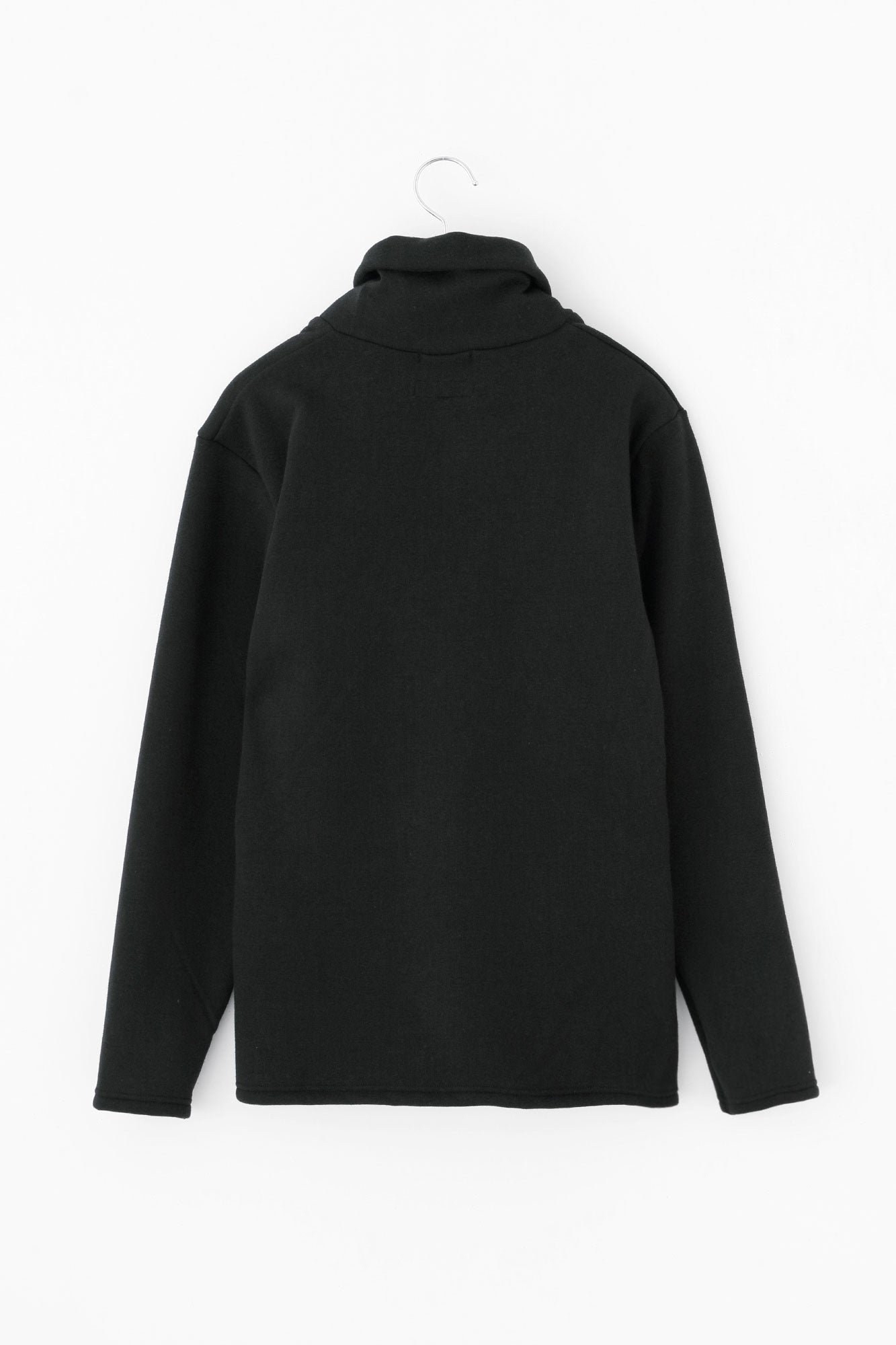 裏仿毛 高領上衣/黑色