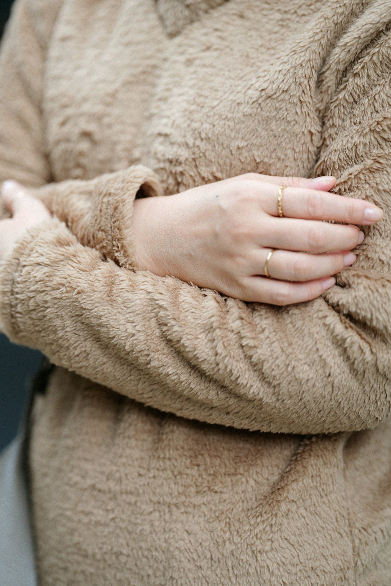 両面ボア 衿巻ジバン/桑色白茶(くわいろしらちゃ)