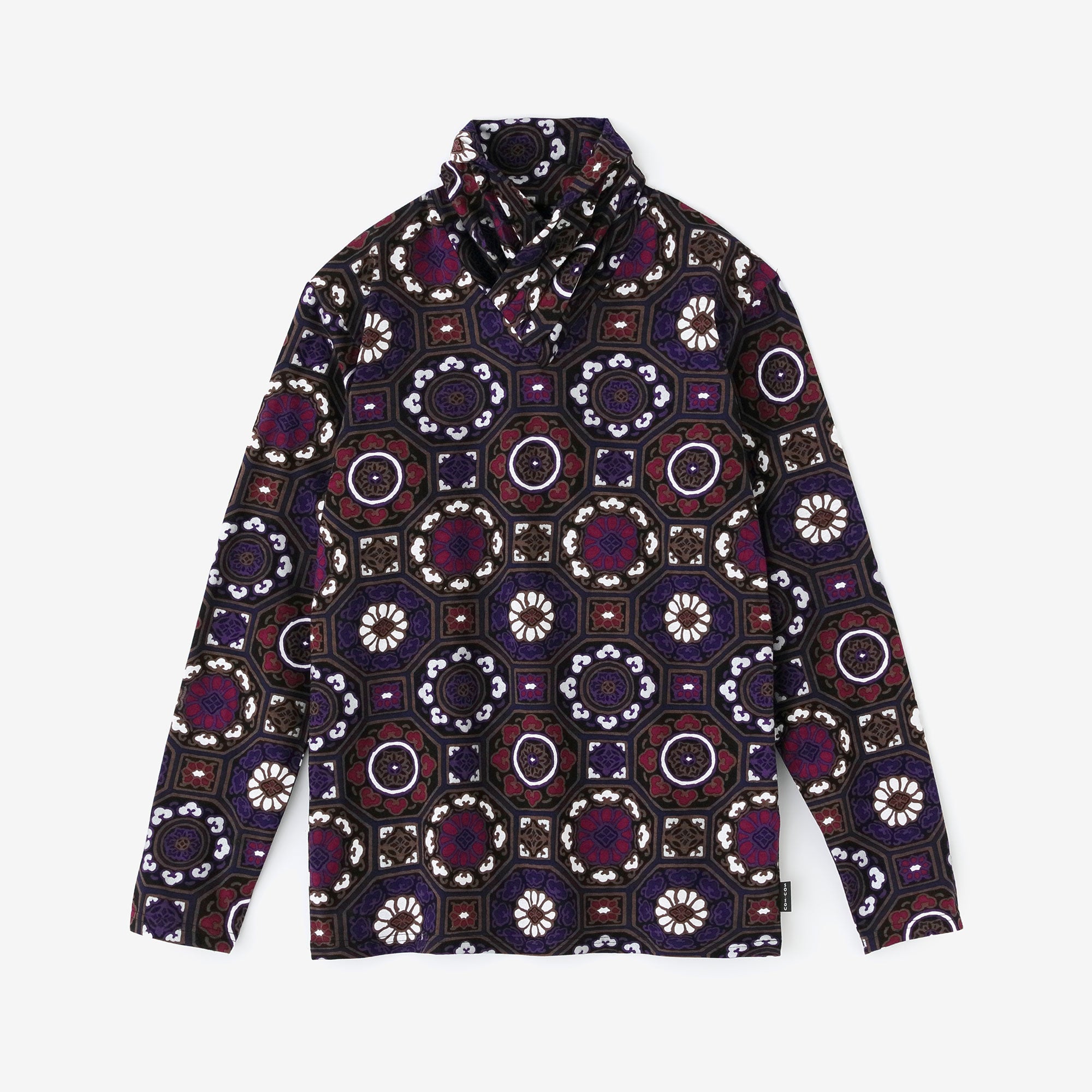 高領上衣/華麗 深紫色