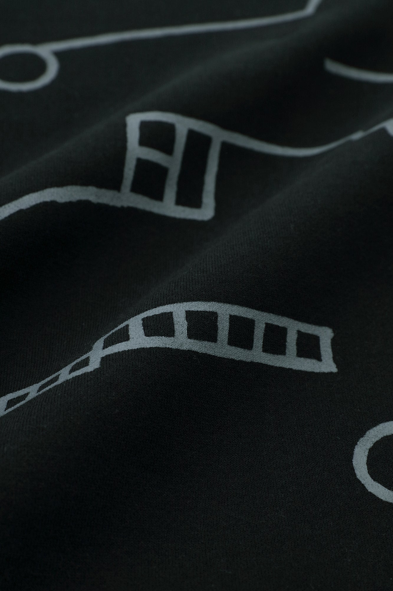 Fleece Lining Knit Rectangular Dress Shoulder Line / Chari Black