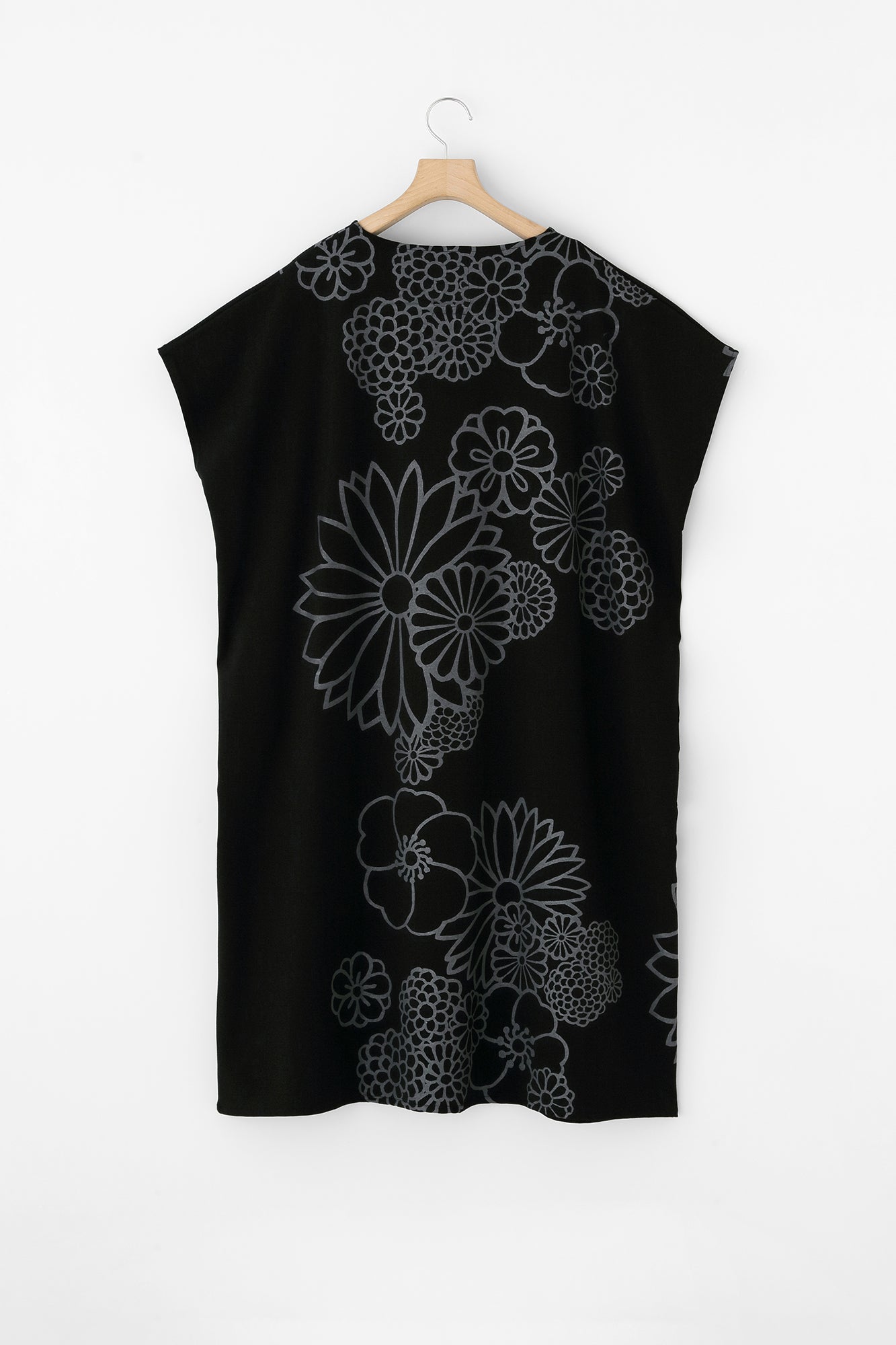 Interlock Knitting Rectangular Dress Shoulder Line/Gold Damask and Blank Black