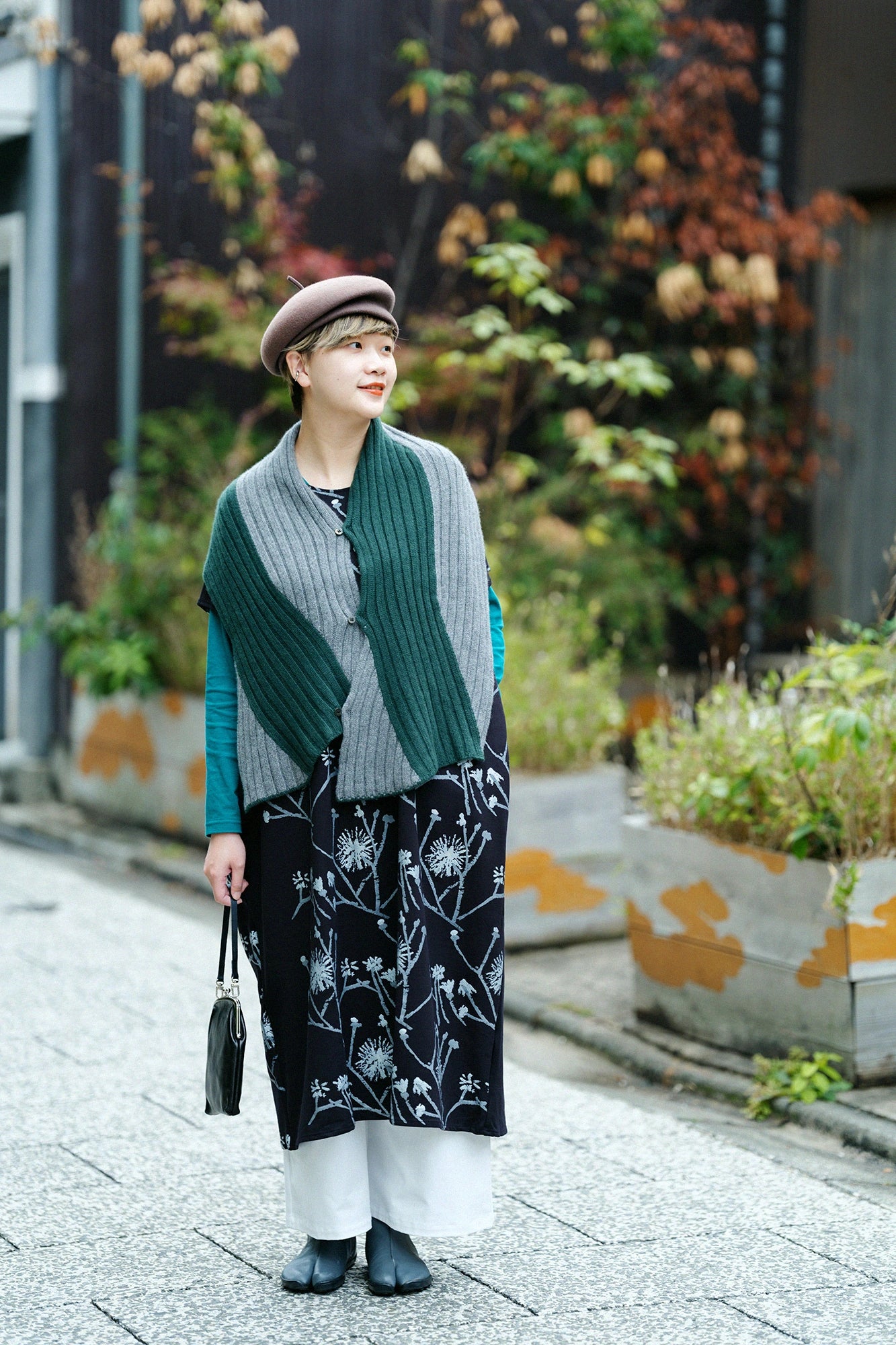 Interlock Knitting Rectangular Dress Shoulder Line/Walkway and Blank Black Blue