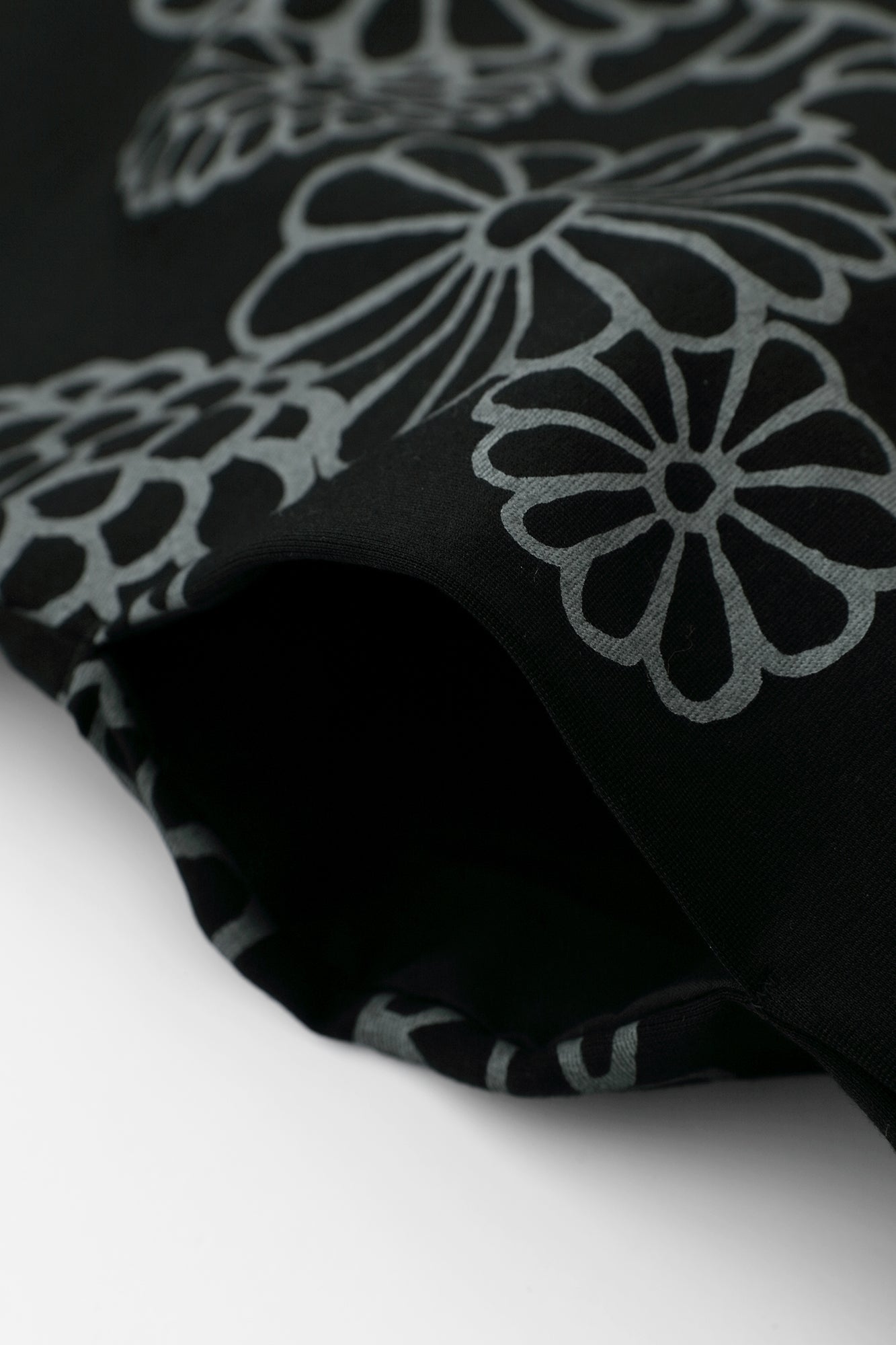 雙面編 長方形洋裝 拼接/金襴緞子 黑色