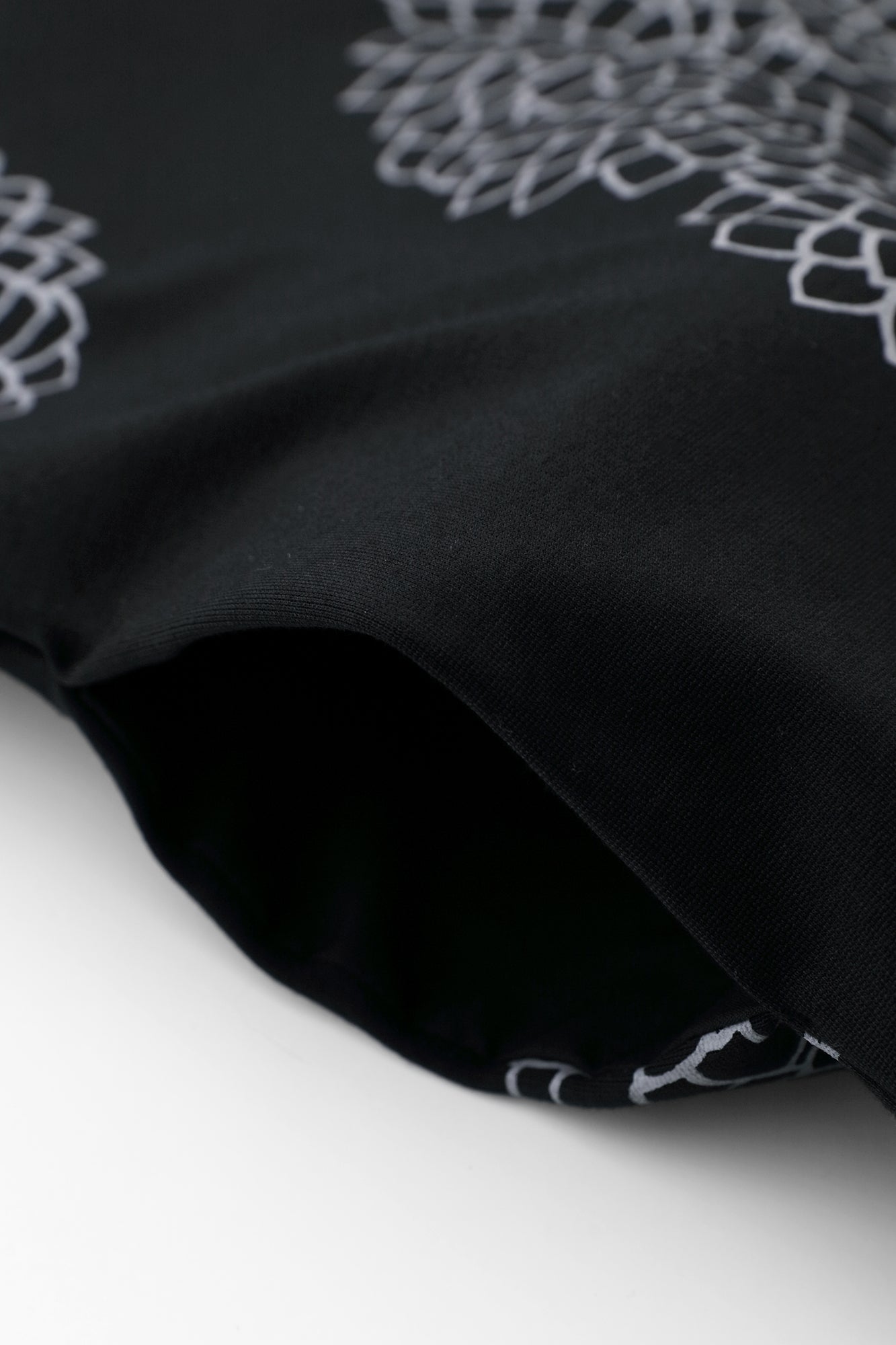 雙面編 長方形洋裝 拼接/雲間菊 黑藍色