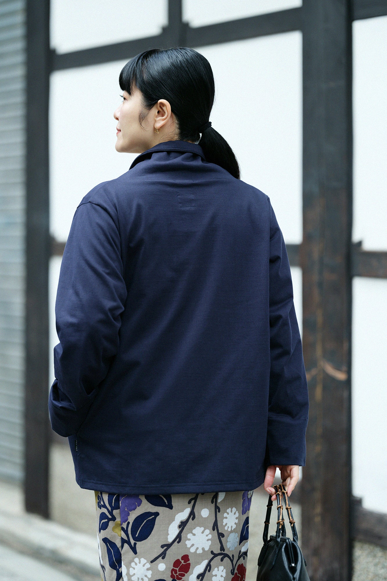 60雙平紋針織布 伯爵太夫/藍黑色