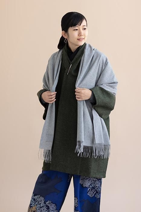 Baby Cash (R) Gauze Stole / Light Grey