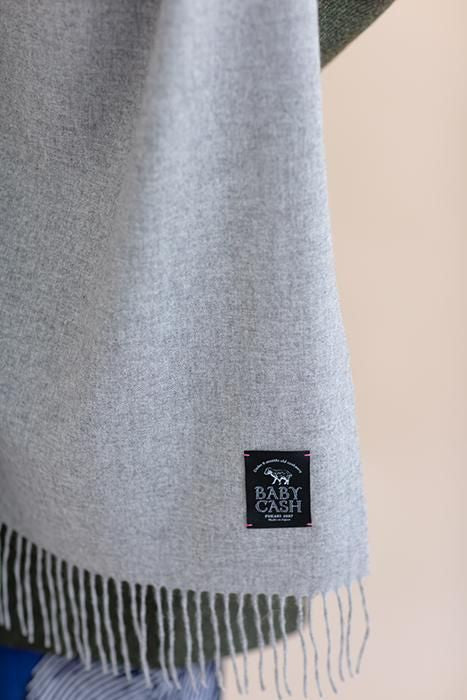 Baby Cash (R) Gauze Stole / Light Grey