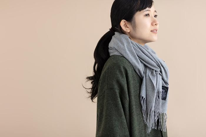 Baby Cash (R) Gauze Stole / Light Grey