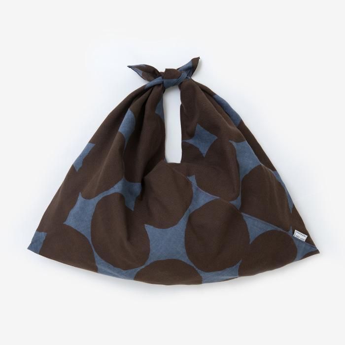 Isemomen Cotton Eco Bag / Marbles Large Lead Color×Brown