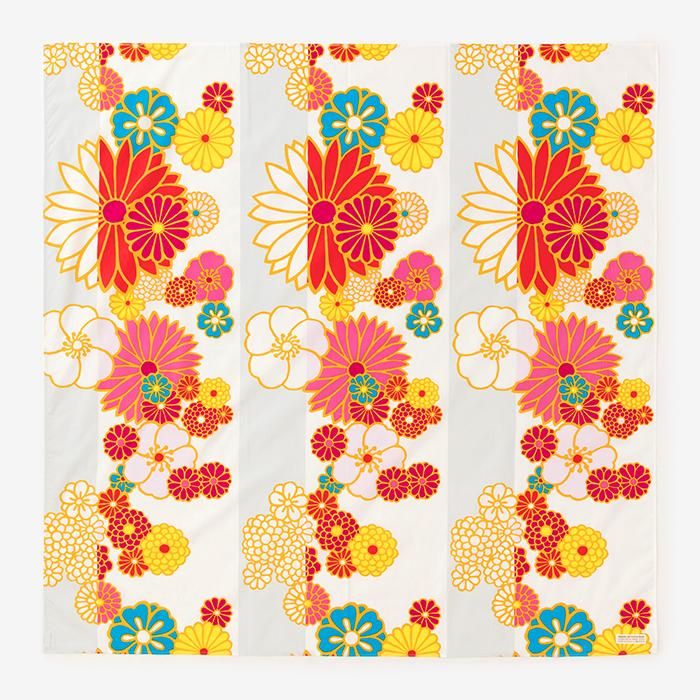 Hand-printed Furoshiki (Large) / Gold Damask