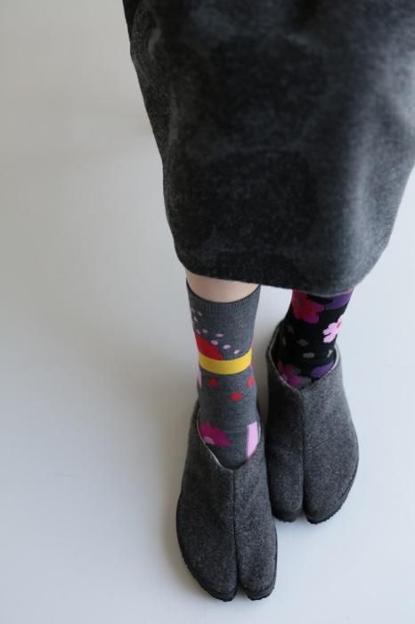Tabi Socks (Mid-calf)/First Dream Grey×Black【Men・Women】