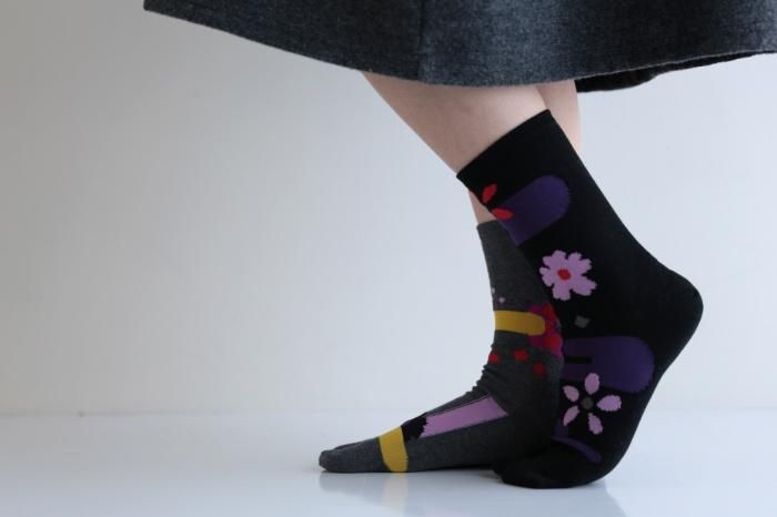 Tabi Socks (Mid-calf)/First Dream Grey×Black【Men・Women】