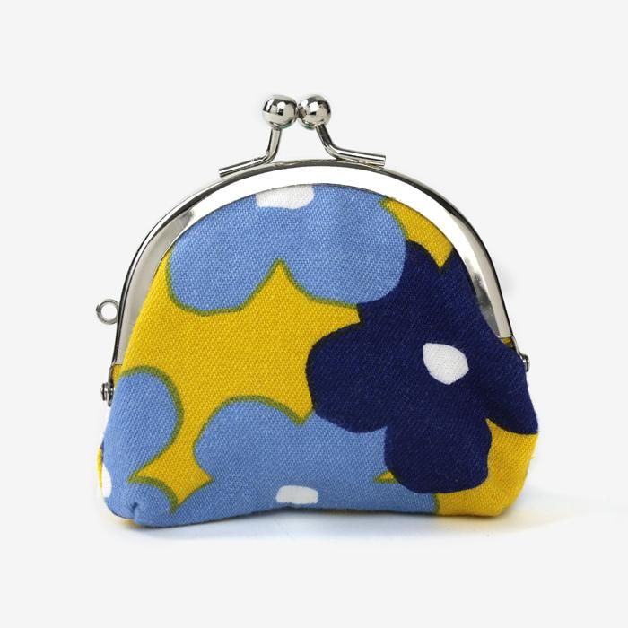 12號軟帆布 口金包(小)/疊花黃色