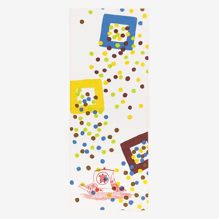 伊勢木綿 textile手ぬぐい／節分 宝船（せつぶん たからぶね）