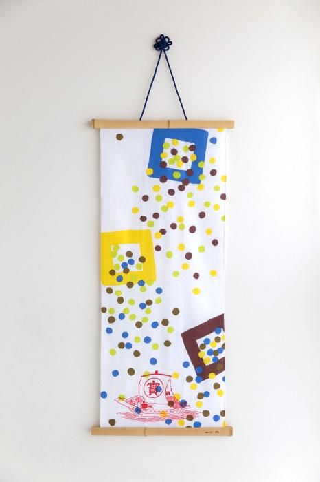 伊勢木棉圖案紋樣手巾/節分寶船