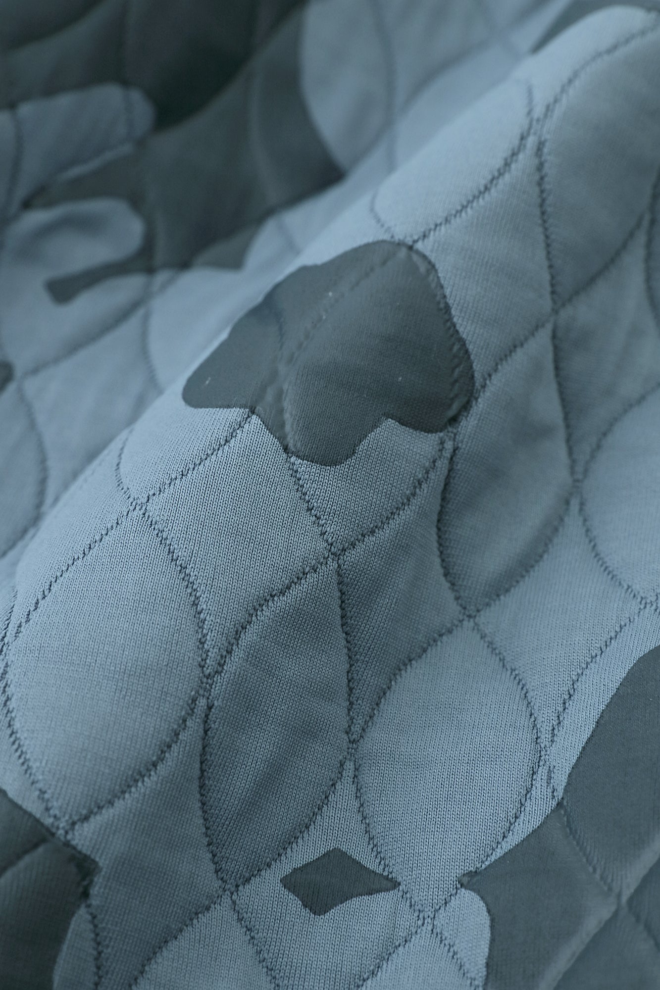 キルティングジャカール BIKEキュロット/おおらか サックスブルー