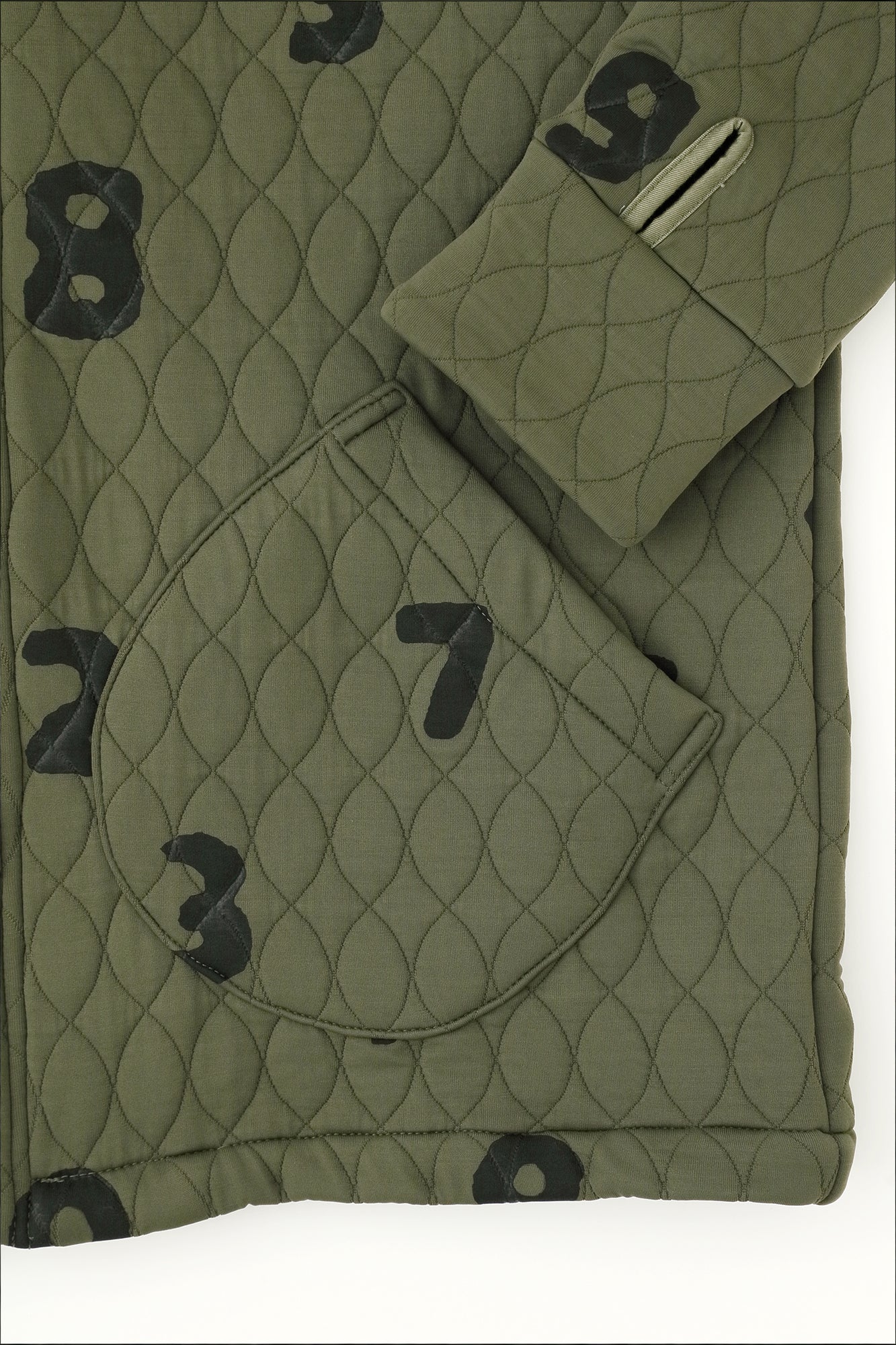 絎縫緹花 BIKE連帽外套/SO-SU-U十數 卡其色