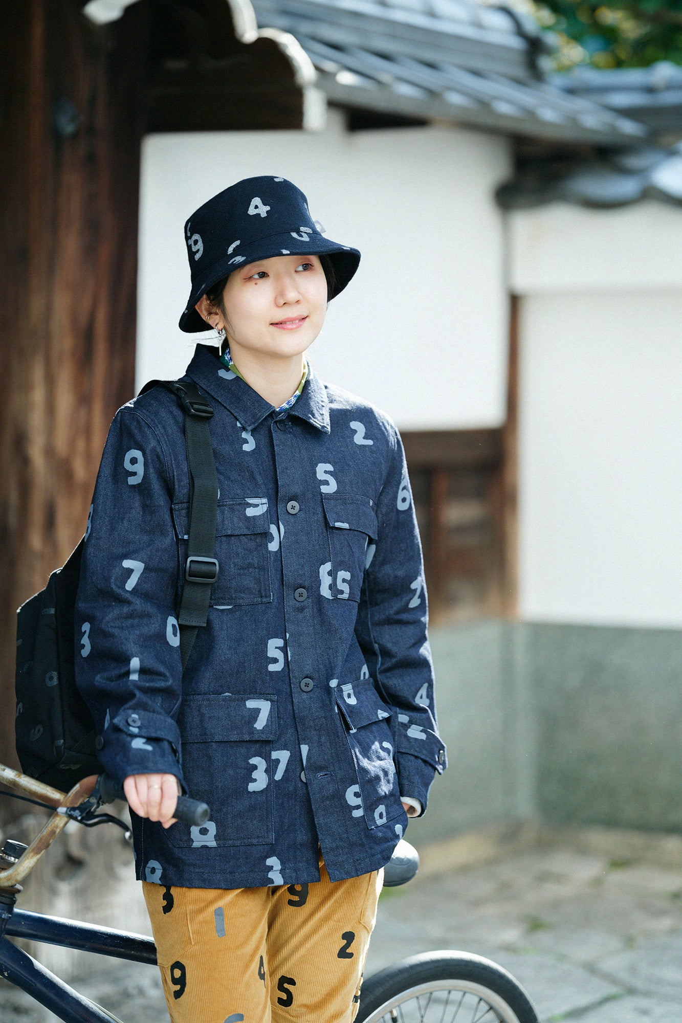 ウール混デニム カーゴジャケット/SO-SU-U インディゴ