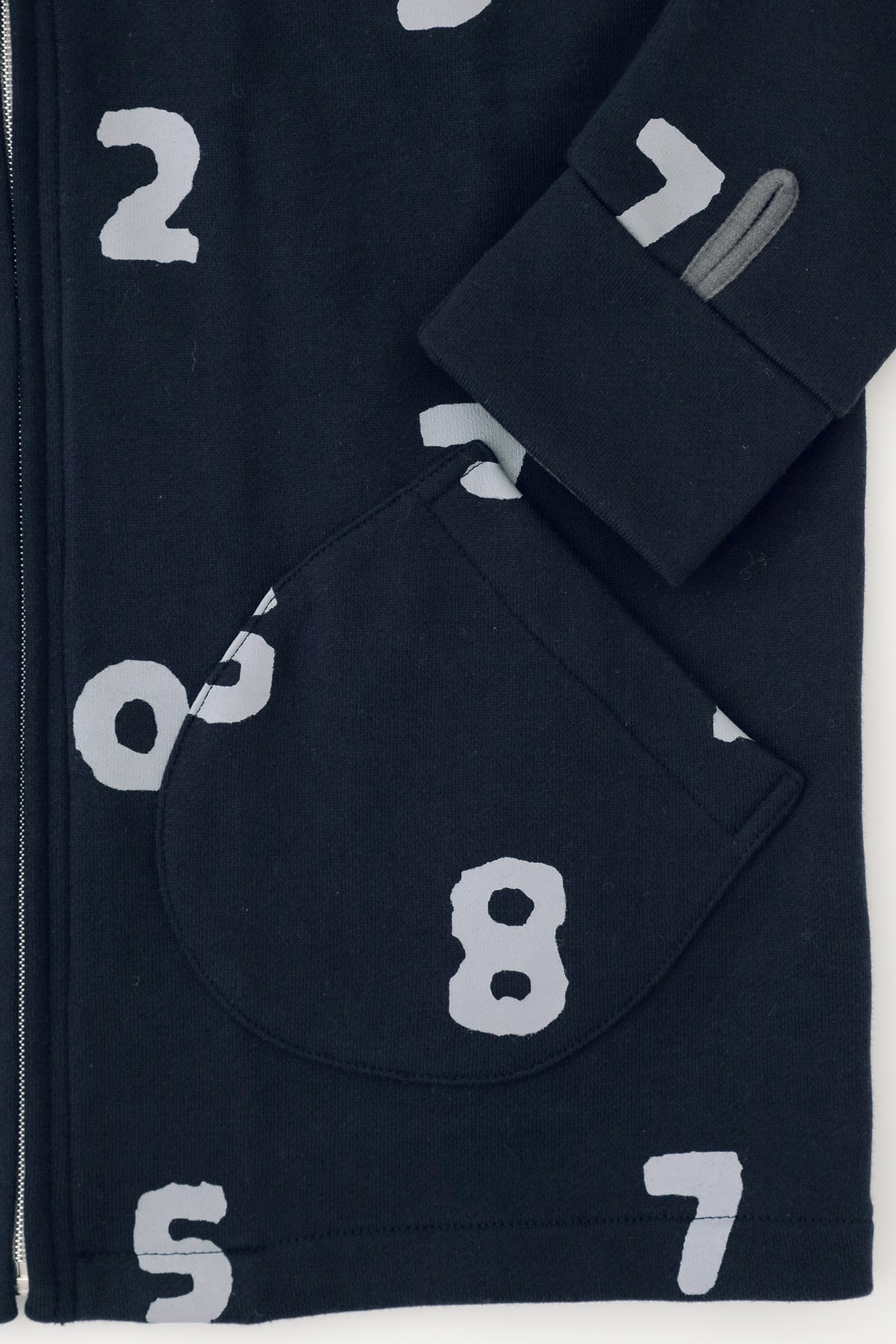 內抓毛BIKE 連帽外套/SO-SU-U十數和留白 深藍色