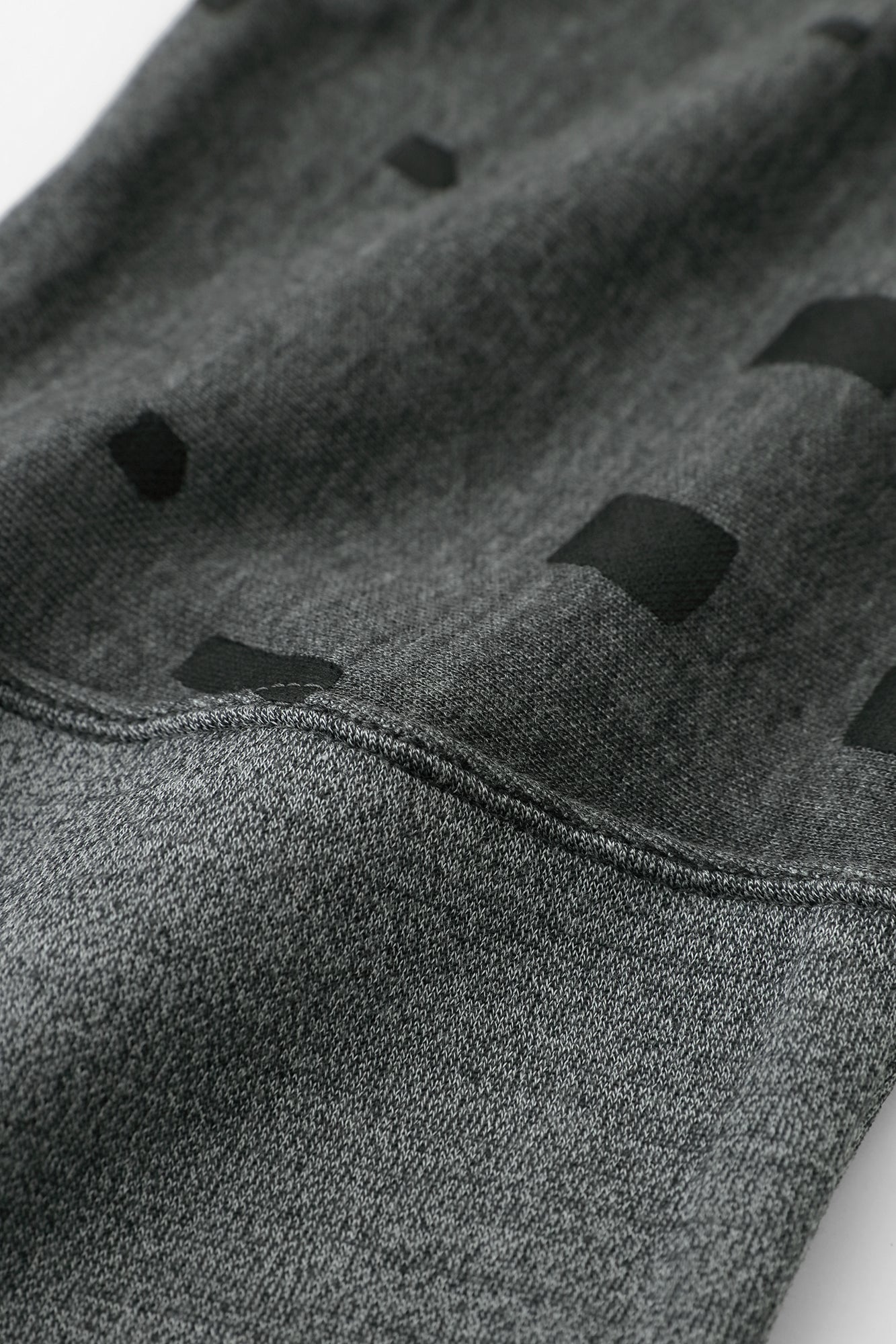 純棉雙面針織 模切長袖T-shirt/窗 灰色