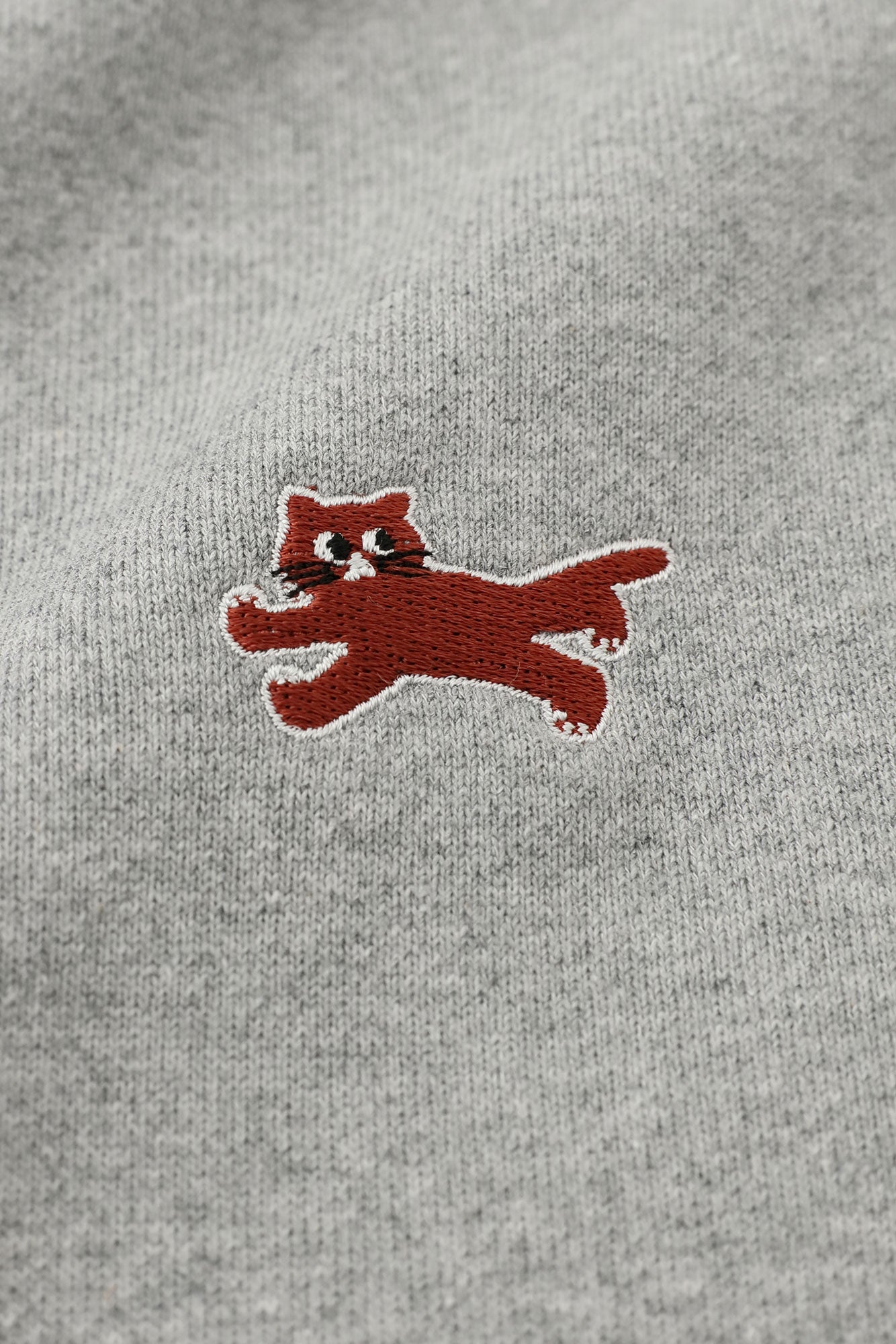 Fleece Boat Neck Sweat Shirt/Heather Grey×Terra Cotta JQ