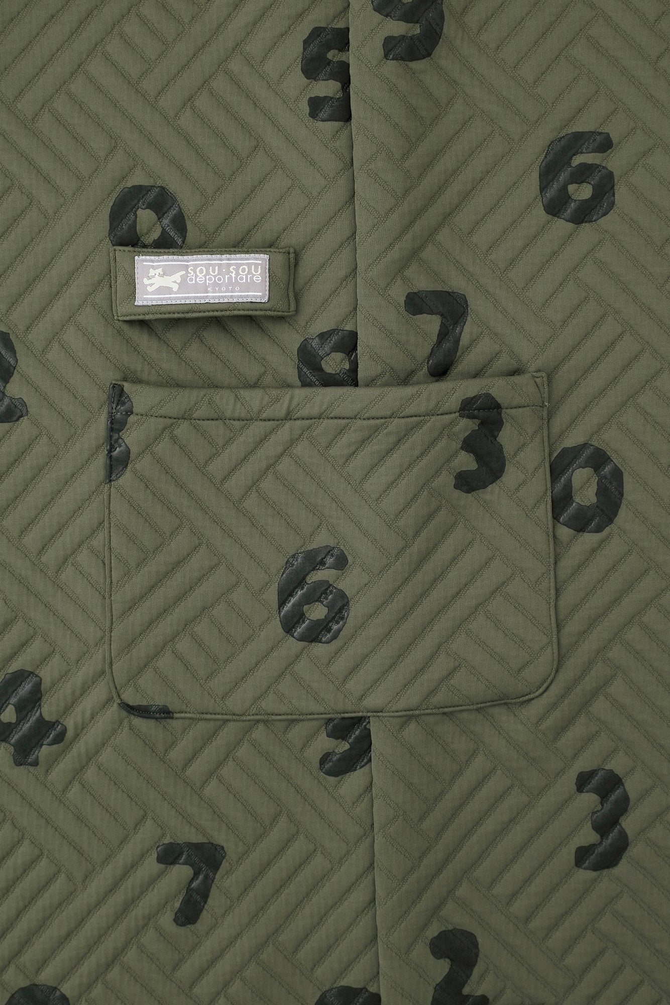 Quilting Jacquard SANPOOne-piece Dress/SO-SU-U Olive Green