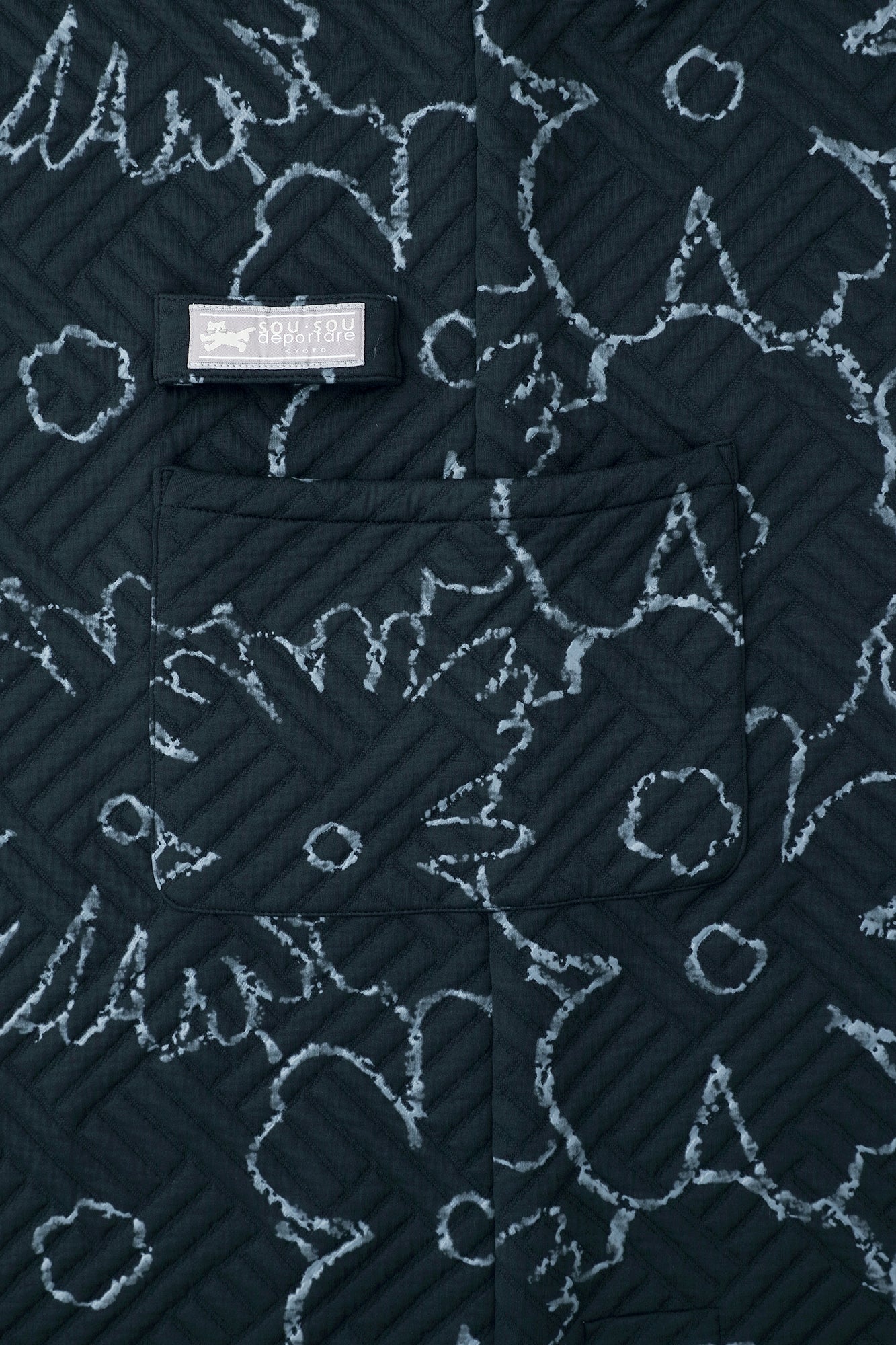 Quilting Jacquard SANPOOne-piece Dress/Oraka Graffiti Dark Navy