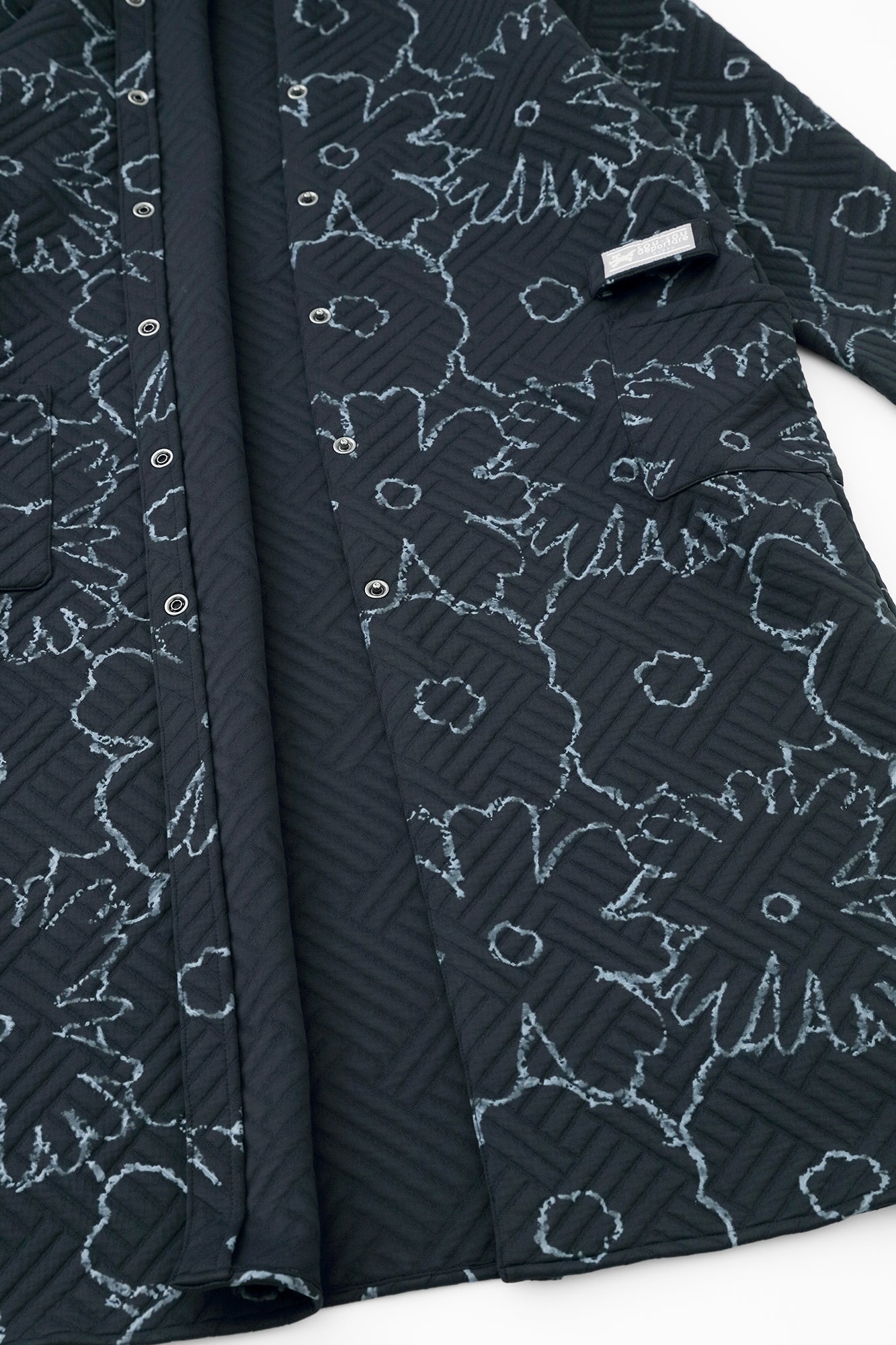 Quilting Jacquard SANPOOne-piece Dress/Oraka Graffiti Dark Navy