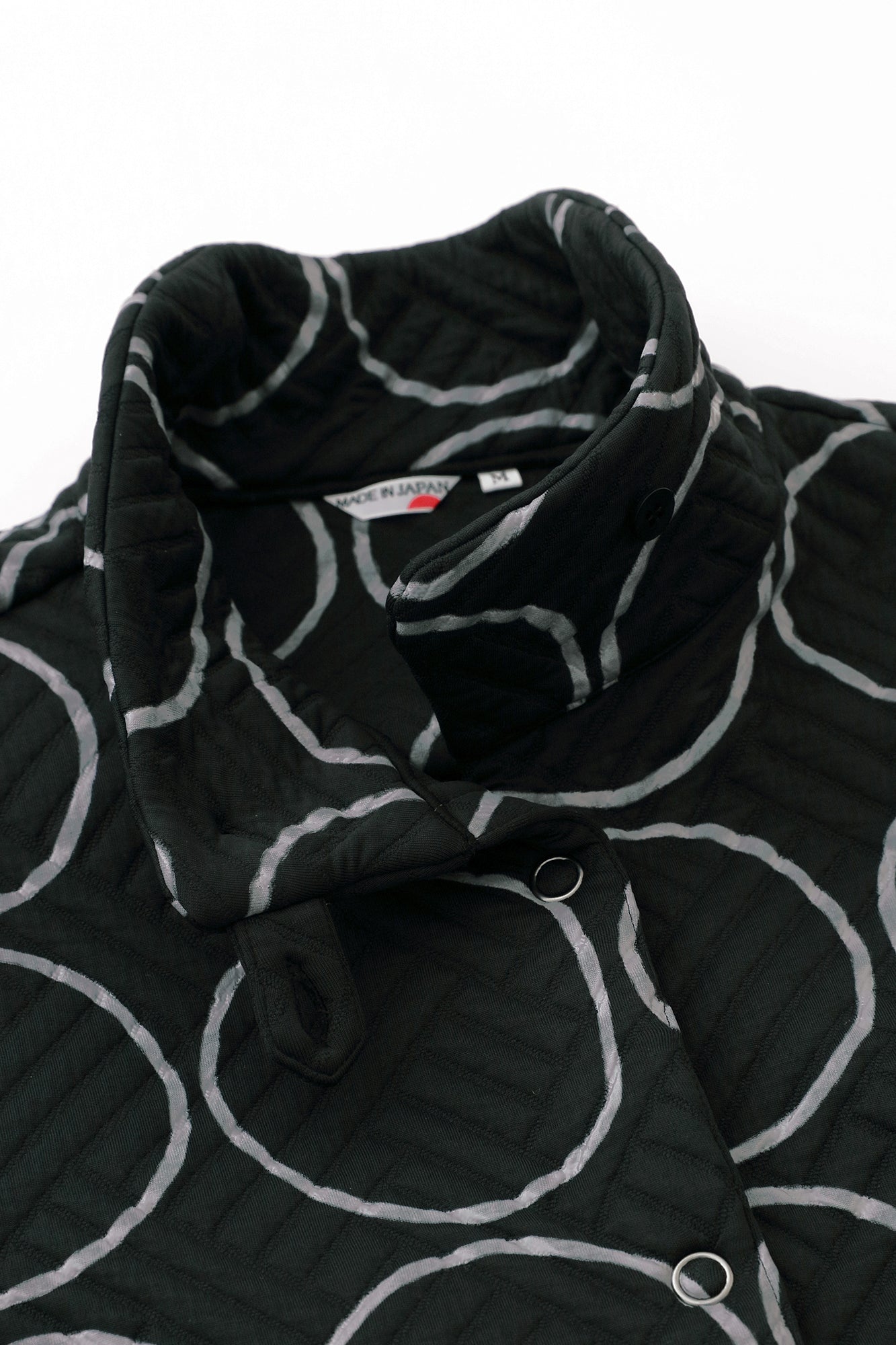 絎縫緹花 SANPO連身裙/排圈圈 黑色