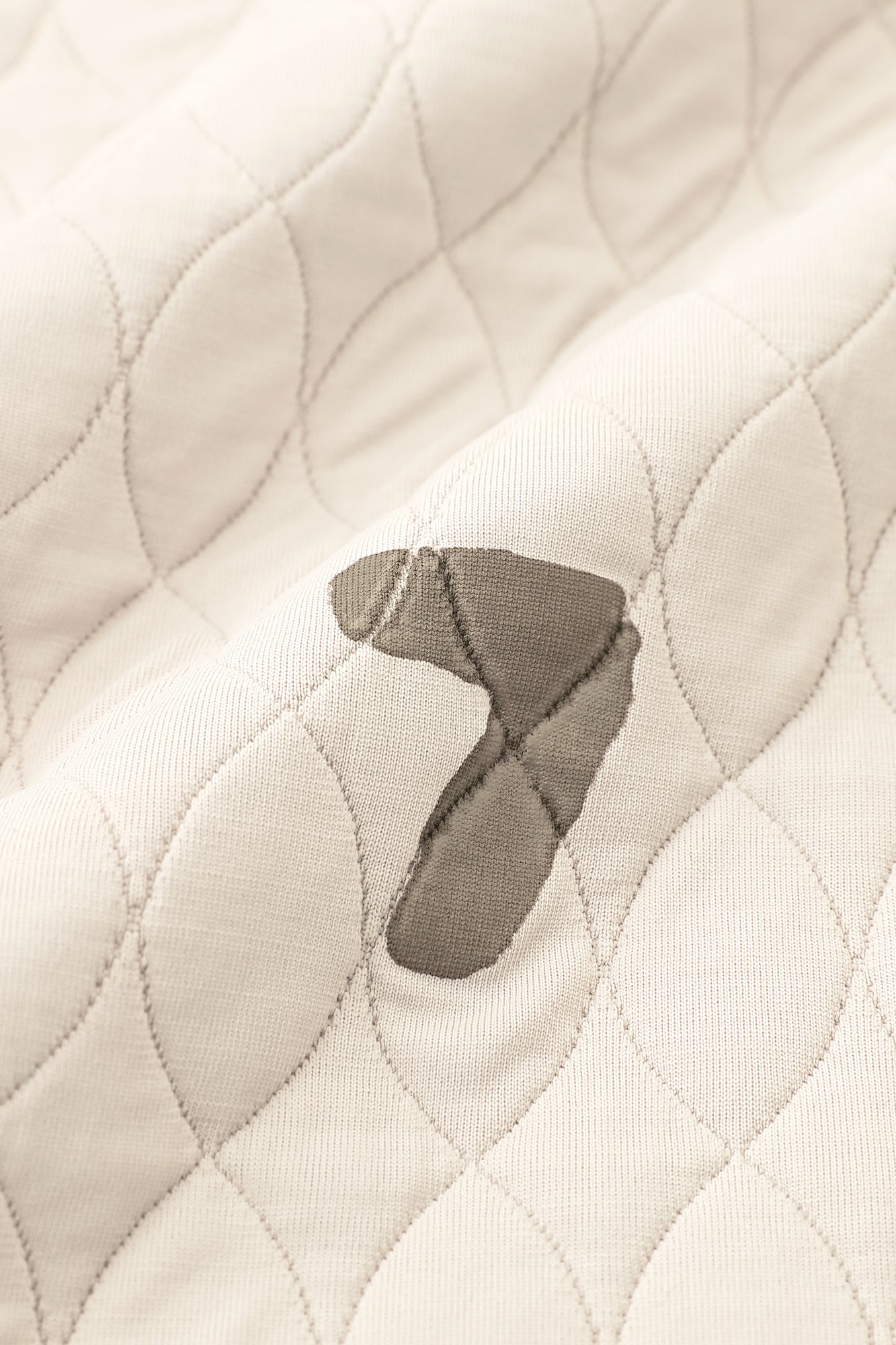 A.S Quilting Jacquard Neckwarm Cardigan/SO-SU-U Pearl Grey