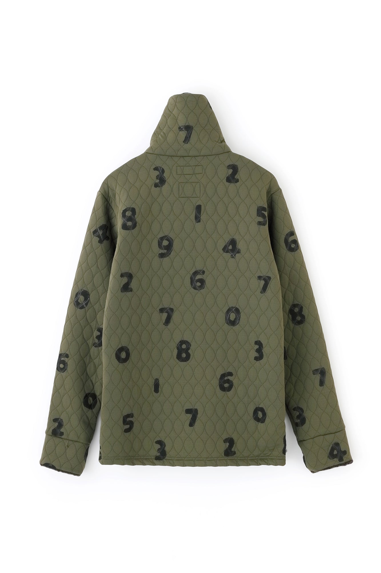 A.S Quilting Jacquard Neckwarm Cardigan/SO-SU-U Khaki