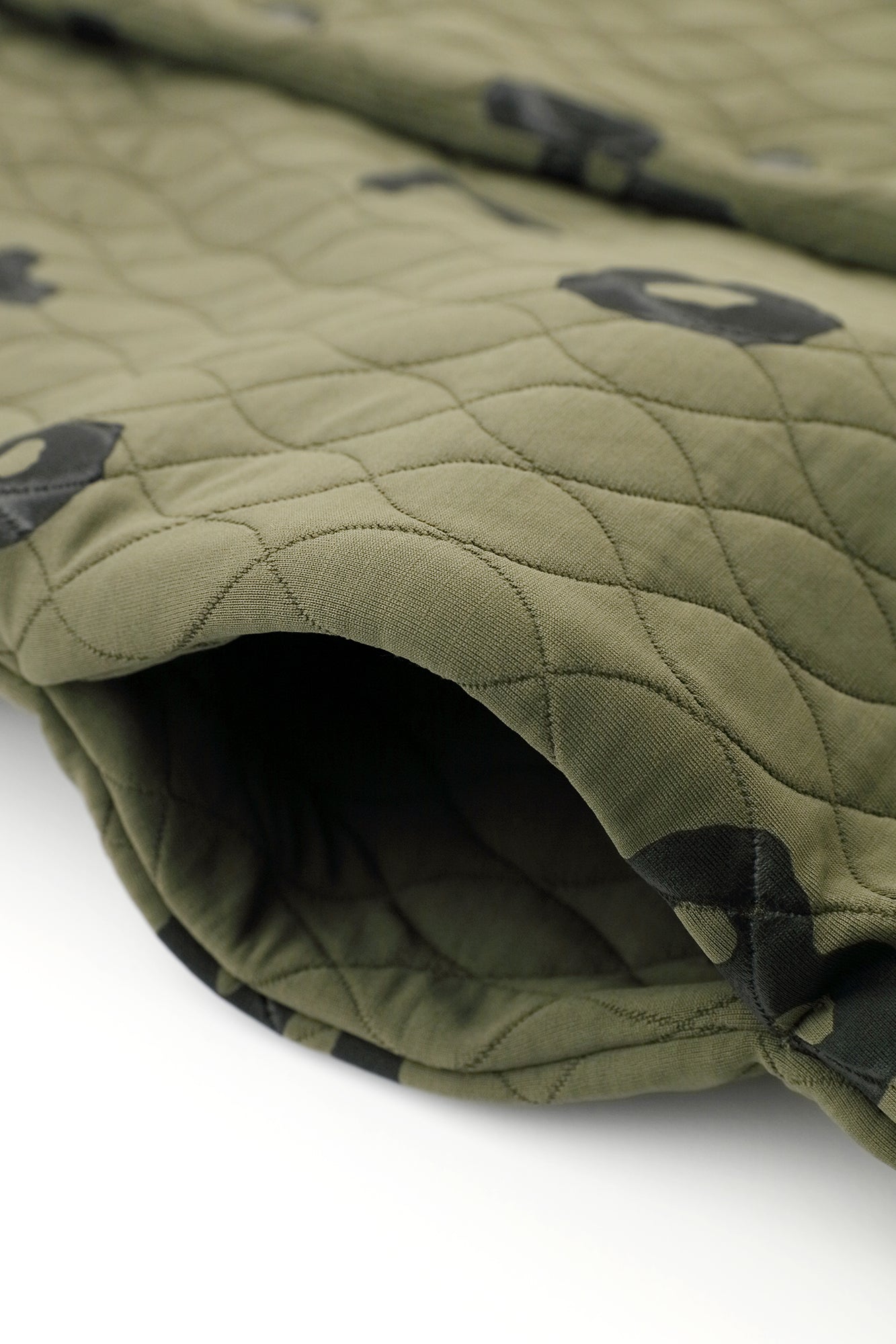 A.S Quilting Jacquard Neckwarm Cardigan/SO-SU-U Khaki