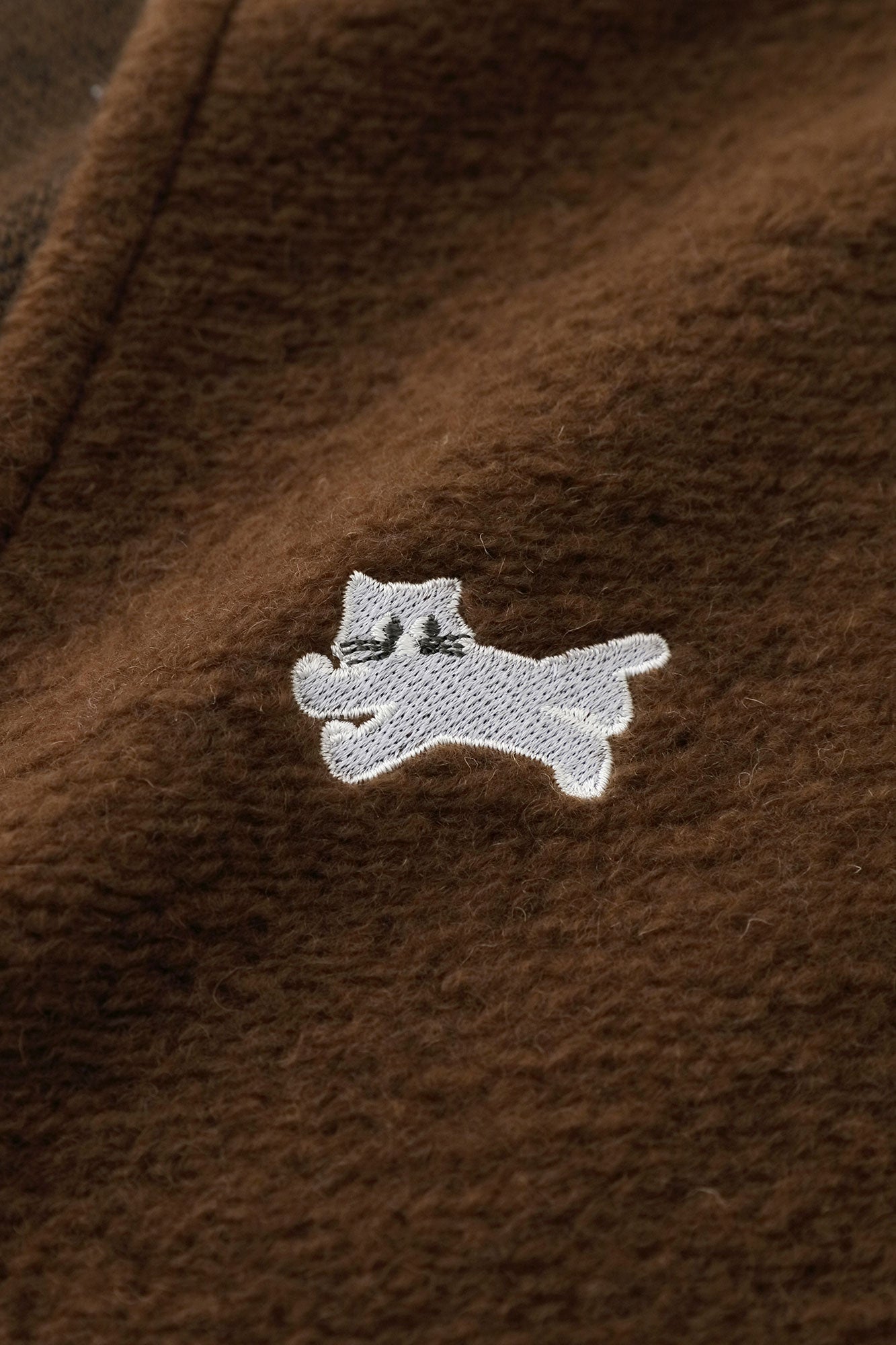 義大利毛絨針織 V領L/S外套/棕色