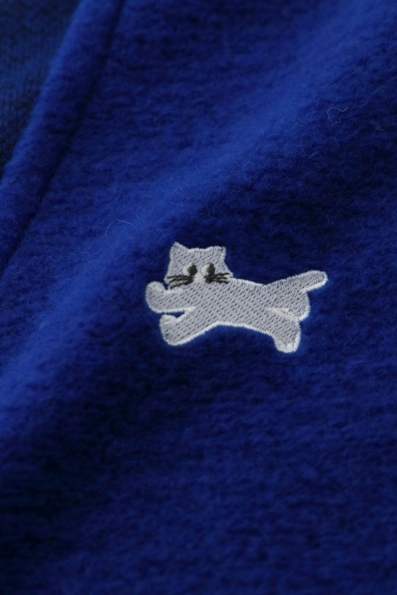 義大利毛絨針織 V領L/S外套/藍色