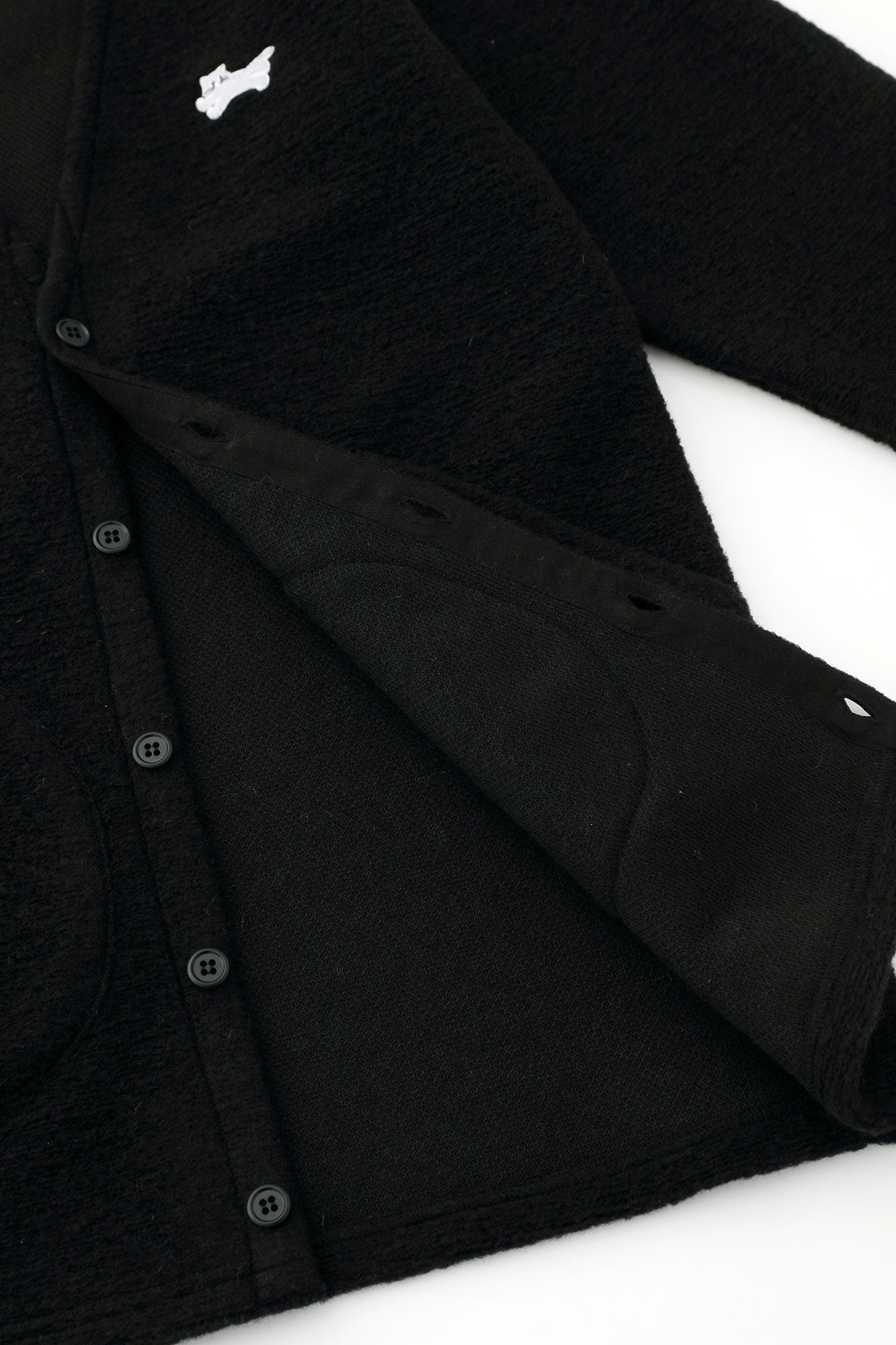 【◯预购】义大利毛绒针织V领L/S外套/黑色(※预计于12月2日左右发货)