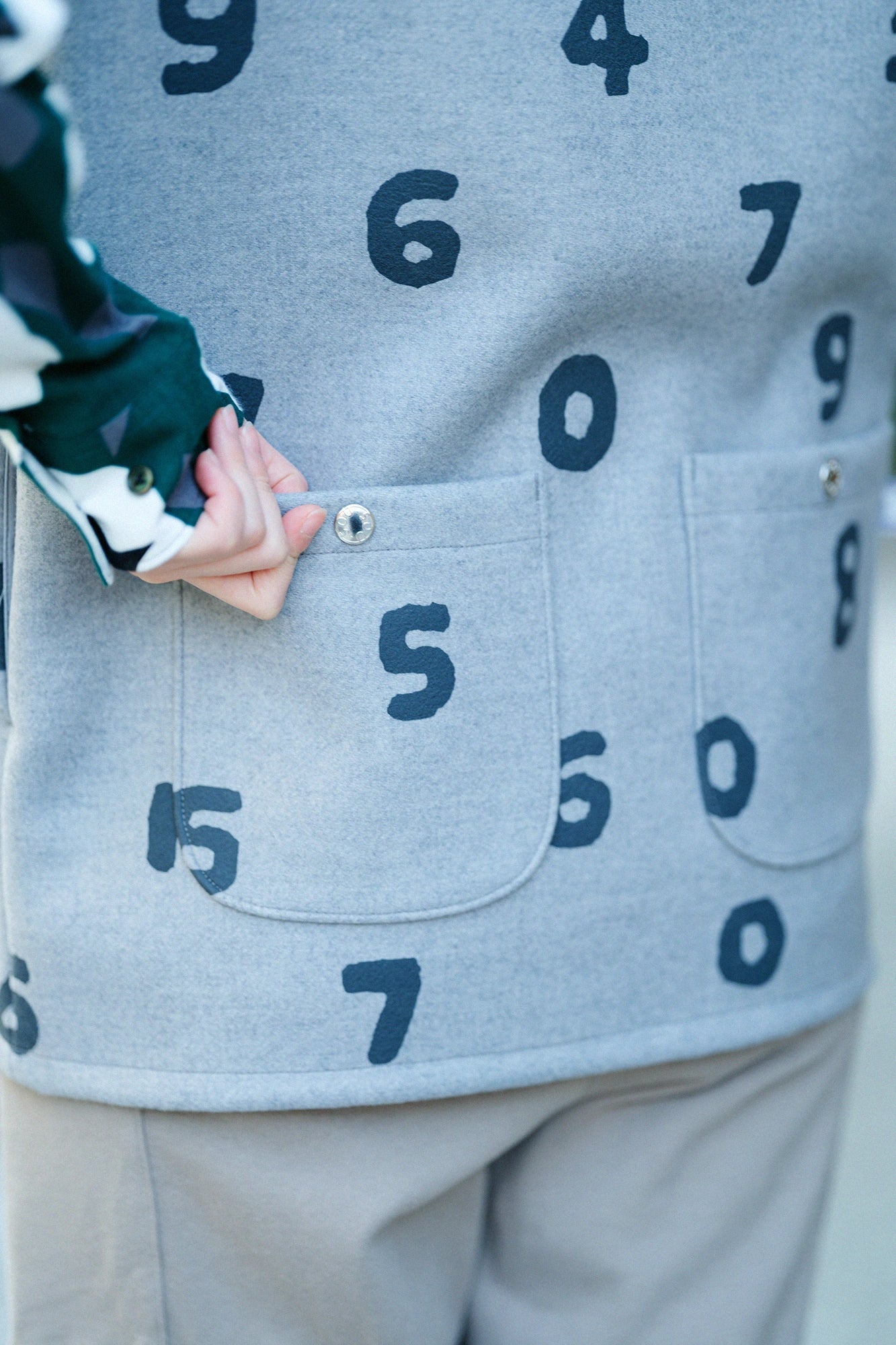 ダブルメルトン BIKEフードベスト/SO-SU-U グレー