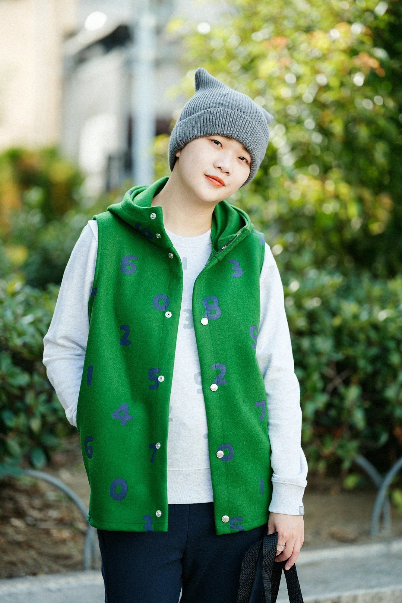 ダブルメルトン BIKEフードベスト/SO-SU-U グリーン