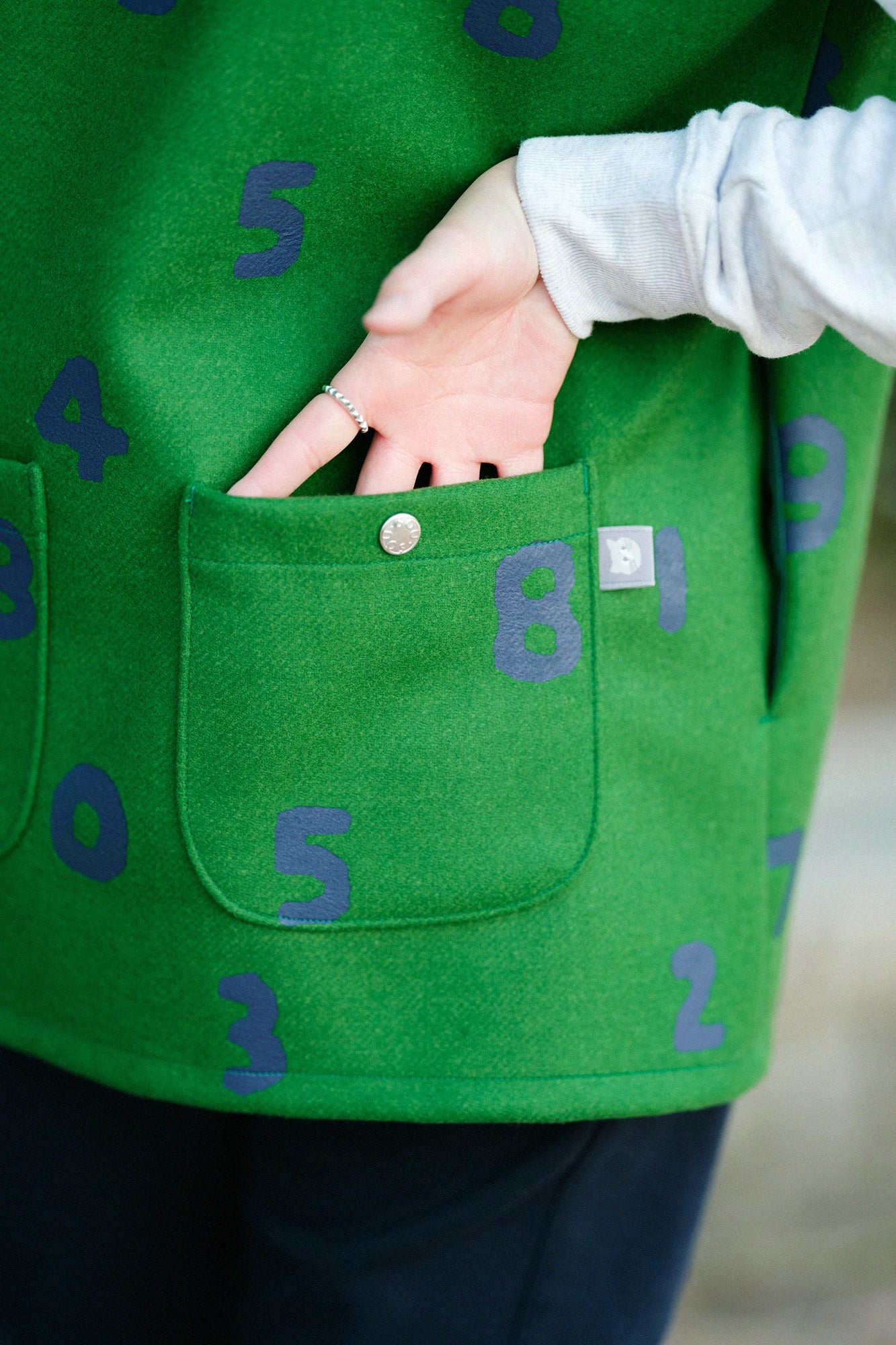 ダブルメルトン BIKEフードベスト/SO-SU-U グリーン