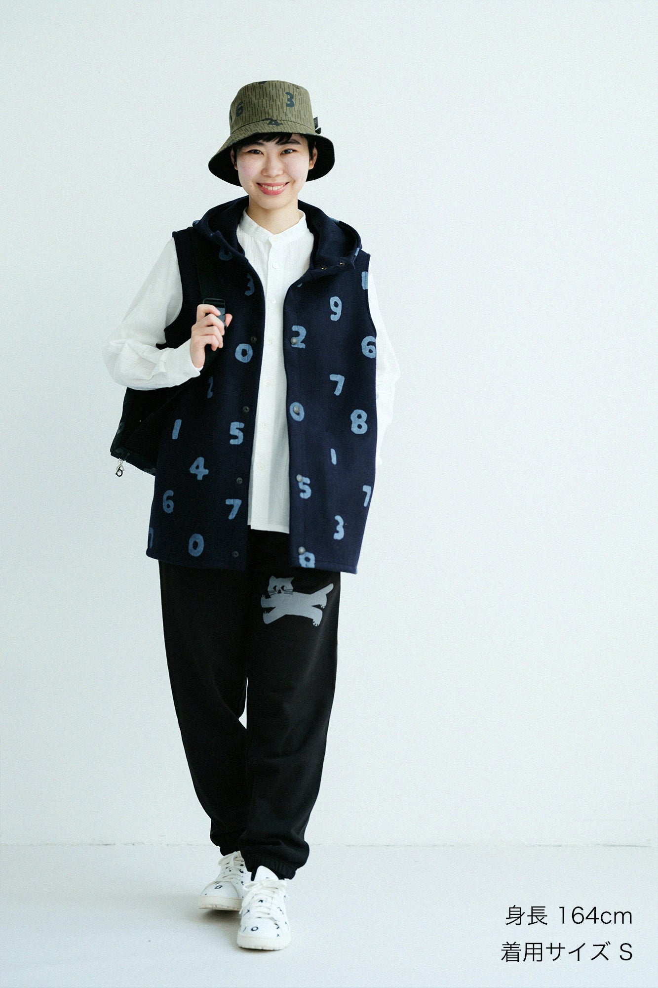 ダブルメルトン BIKEフードベスト/SO-SU-U ネイビーブラック